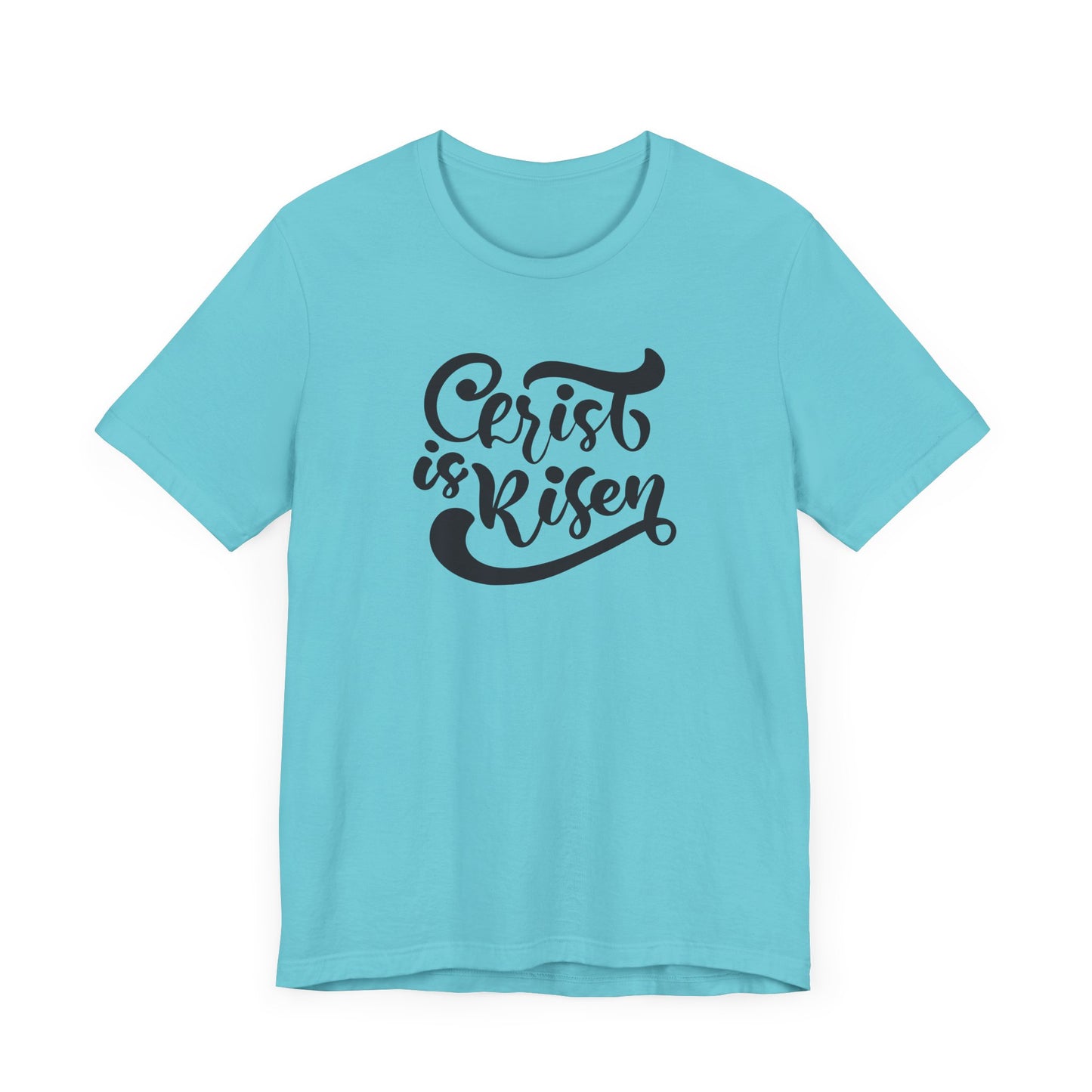 Christ is Risen Black Print Unisex Jersey Short Sleeve Tee