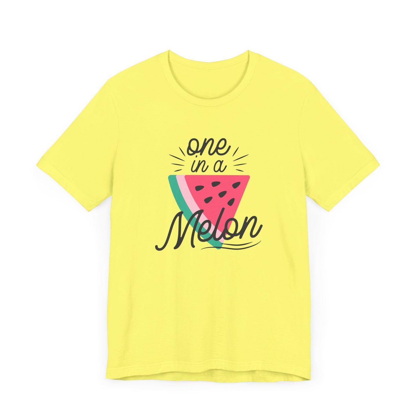 Unisex Jersey Short Sleeve Tee Soft Cotton "One In A Melon" Watermelon Print