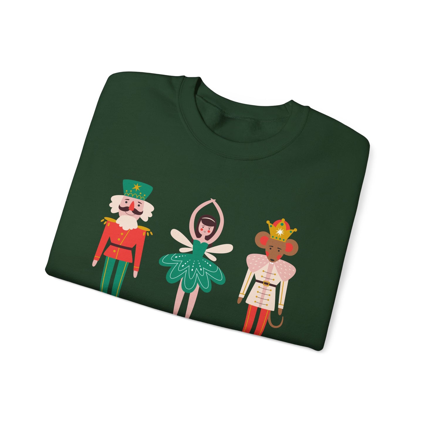 Unisex Heavy Blend Crewneck Sweatshirt Happy Holidays Nutcracker 🎄✨
