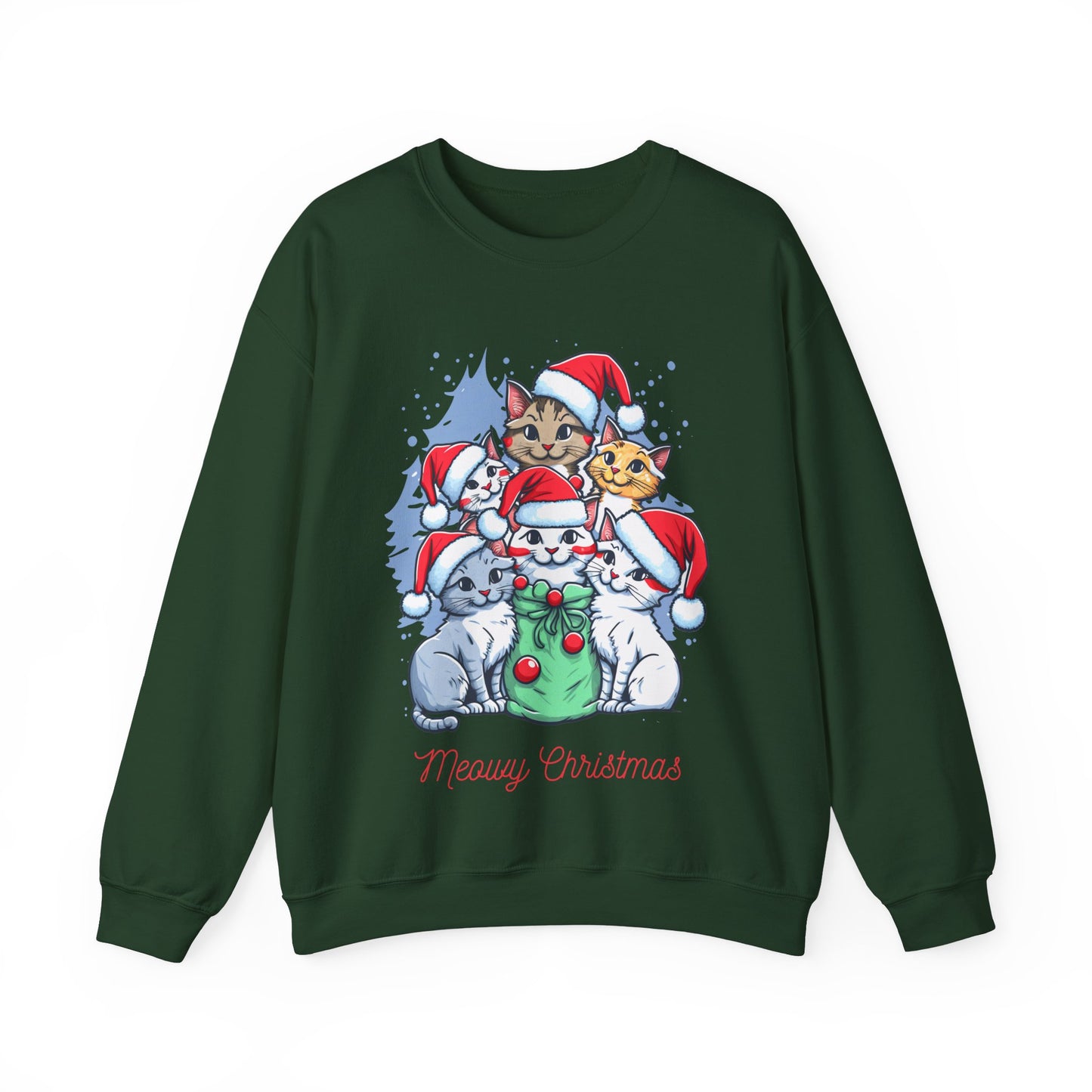 Unisex Heavy Blend Crewneck Sweatshirt Meowy Christmas 🎅🐾✨