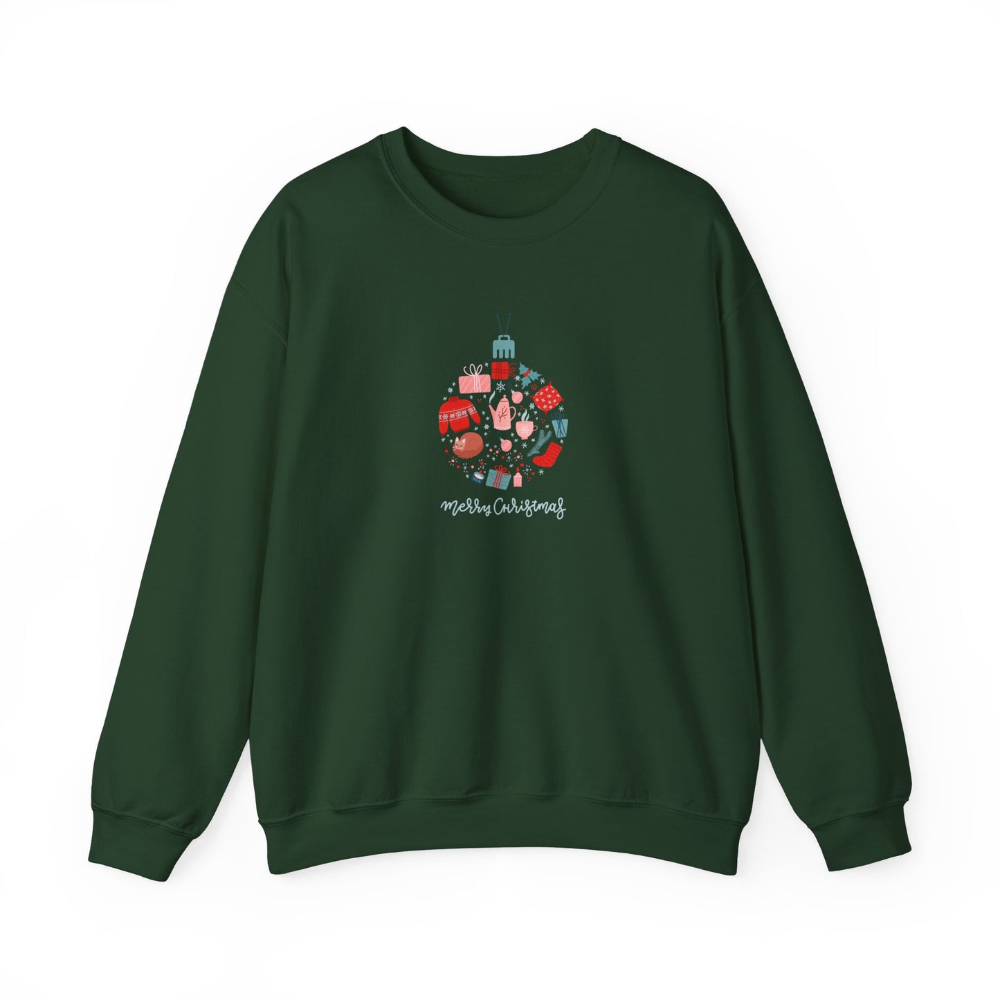 Unisex Heavy Blend Crewneck Sweatshirt Merry Christmas Necklace Design 🎄✨