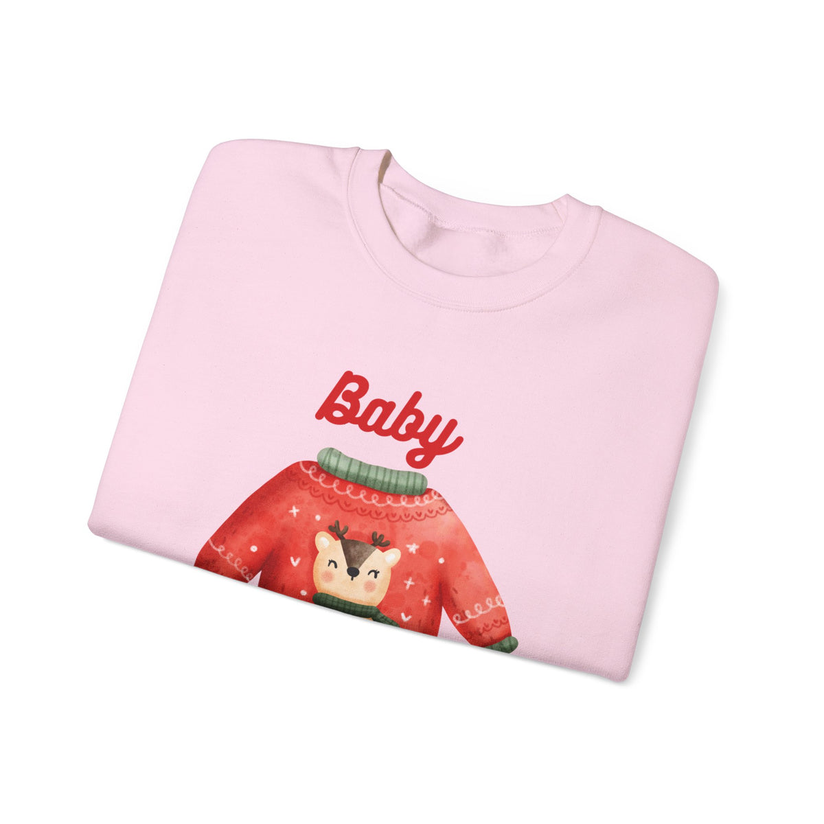 Unisex Heavy Blend Crewneck Sweatshirt Baby It's Cold Outside Reindeer 🎄❄️❤️