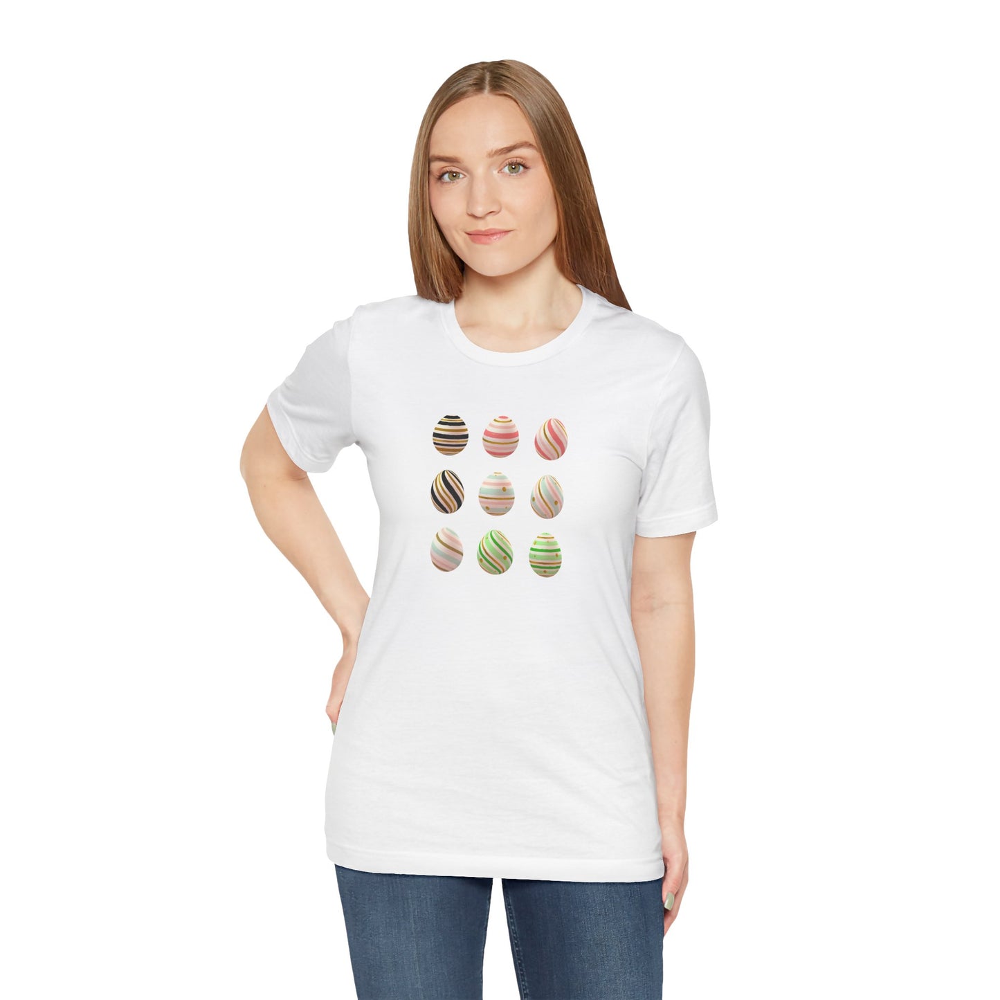 Egg-stravaganza Colorful Easter Egg Trio Unisex Jersey Short Sleeve Tee
