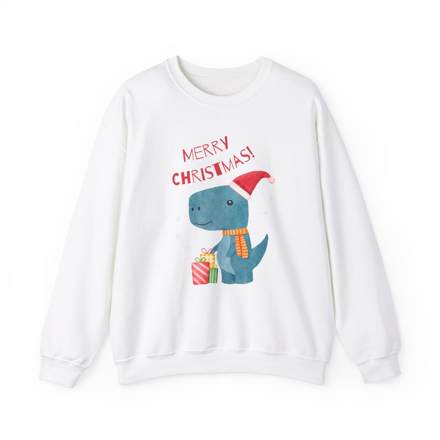 Unisex Heavy Blend Crewneck Sweatshirt Merry Christmas Dino 🎄🦖🎁