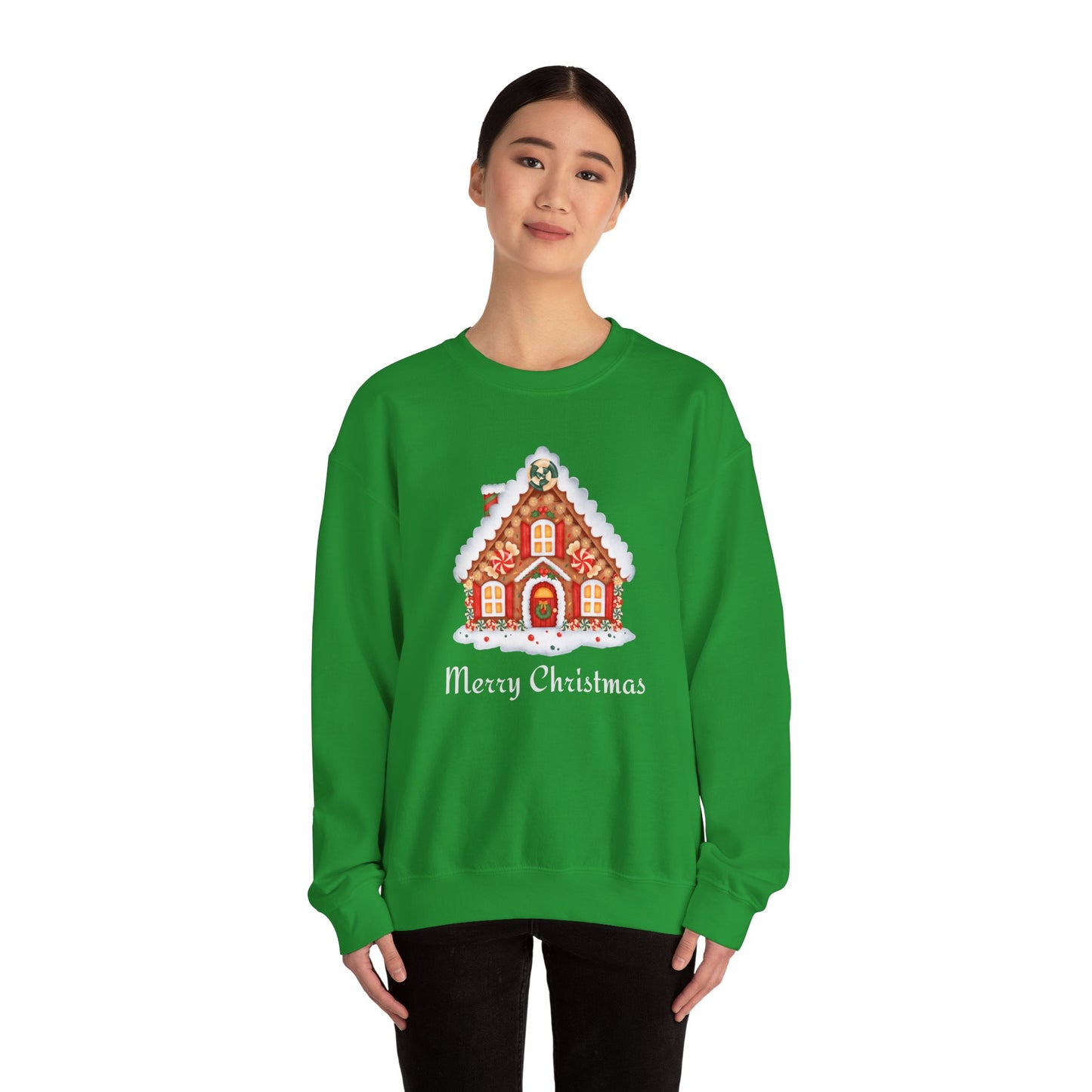 Christmas Gingerbread House 🎄🍬✨ Unisex Heavy Blend Crewneck Sweatshirt