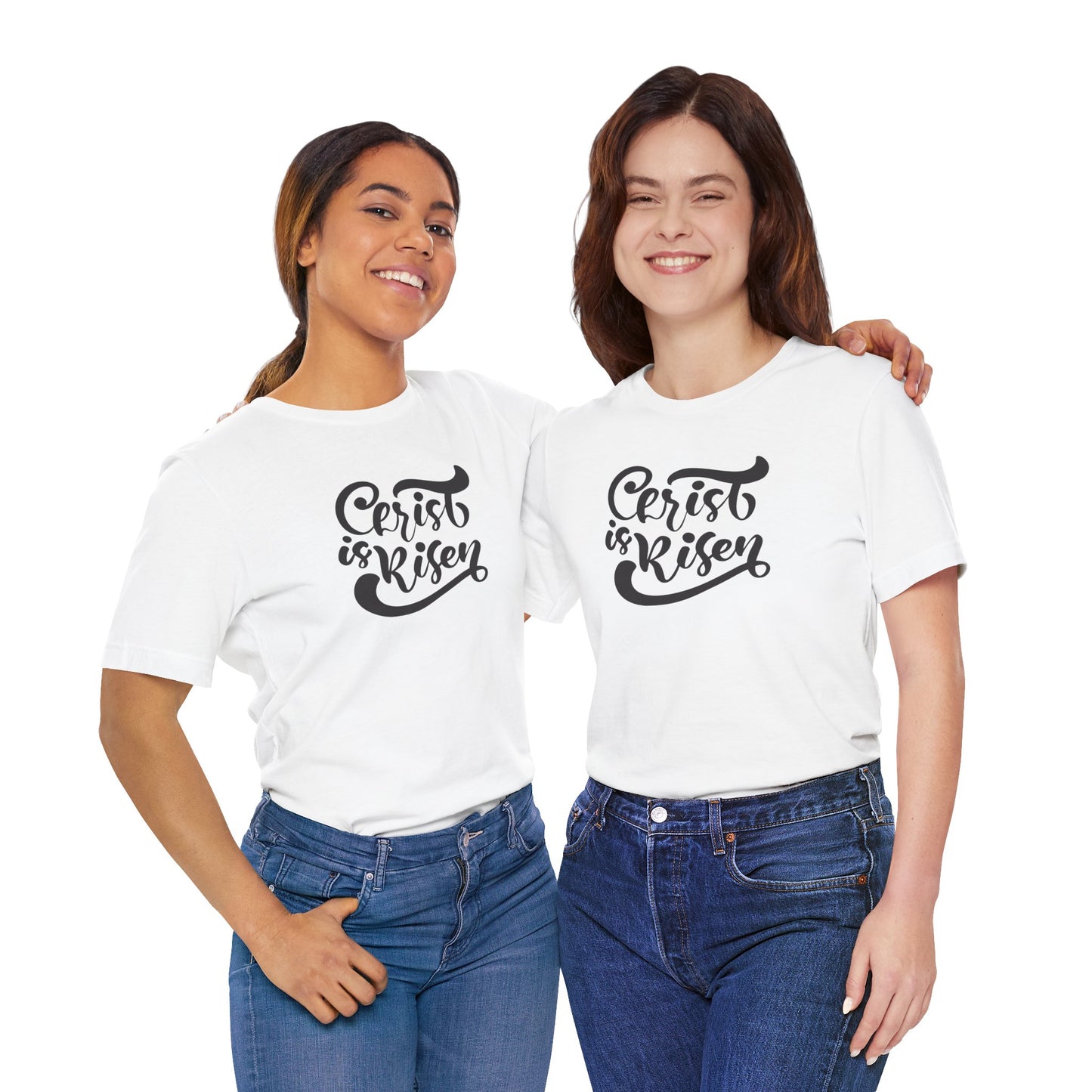 Christ is Risen Black Print Unisex Jersey Short Sleeve Tee