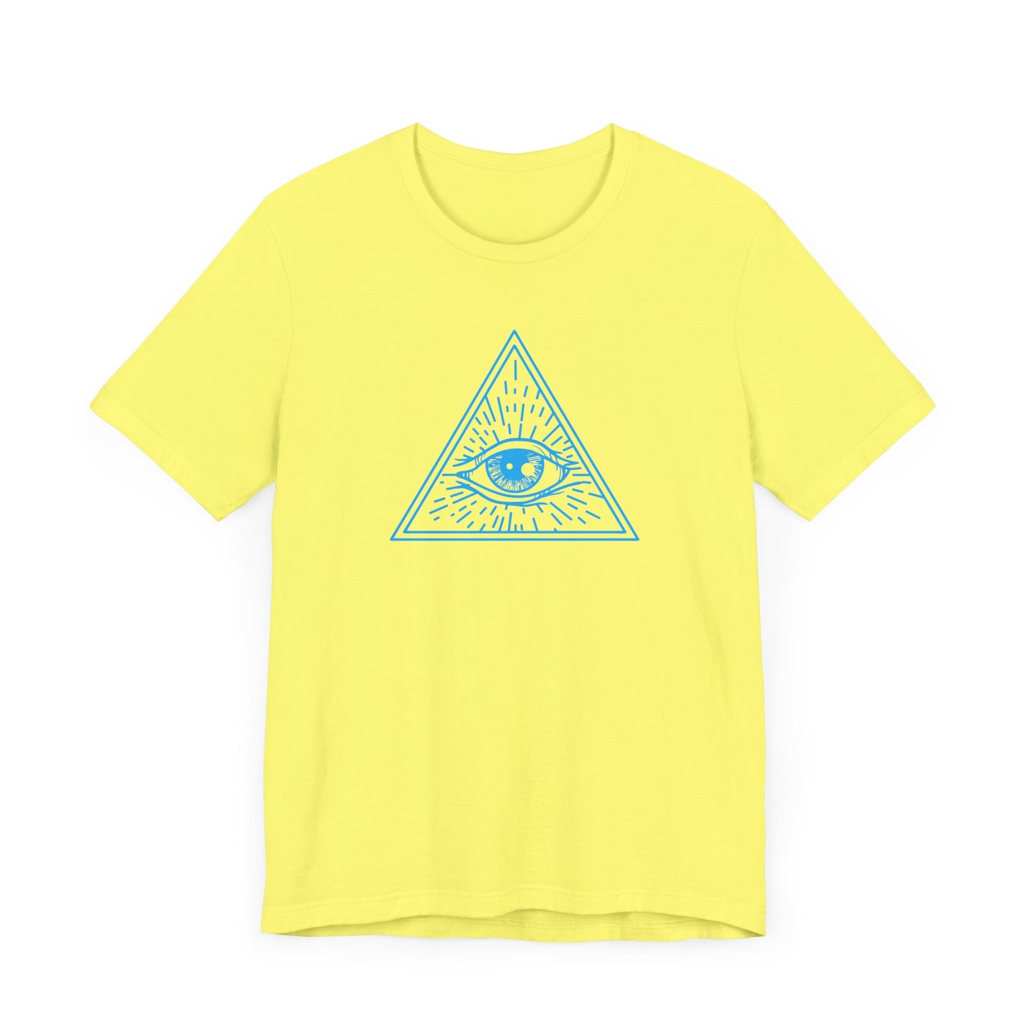 Unisex Jersey Short Sleeve Tee "Eye of Providence" All Seeing Eye Blue Print