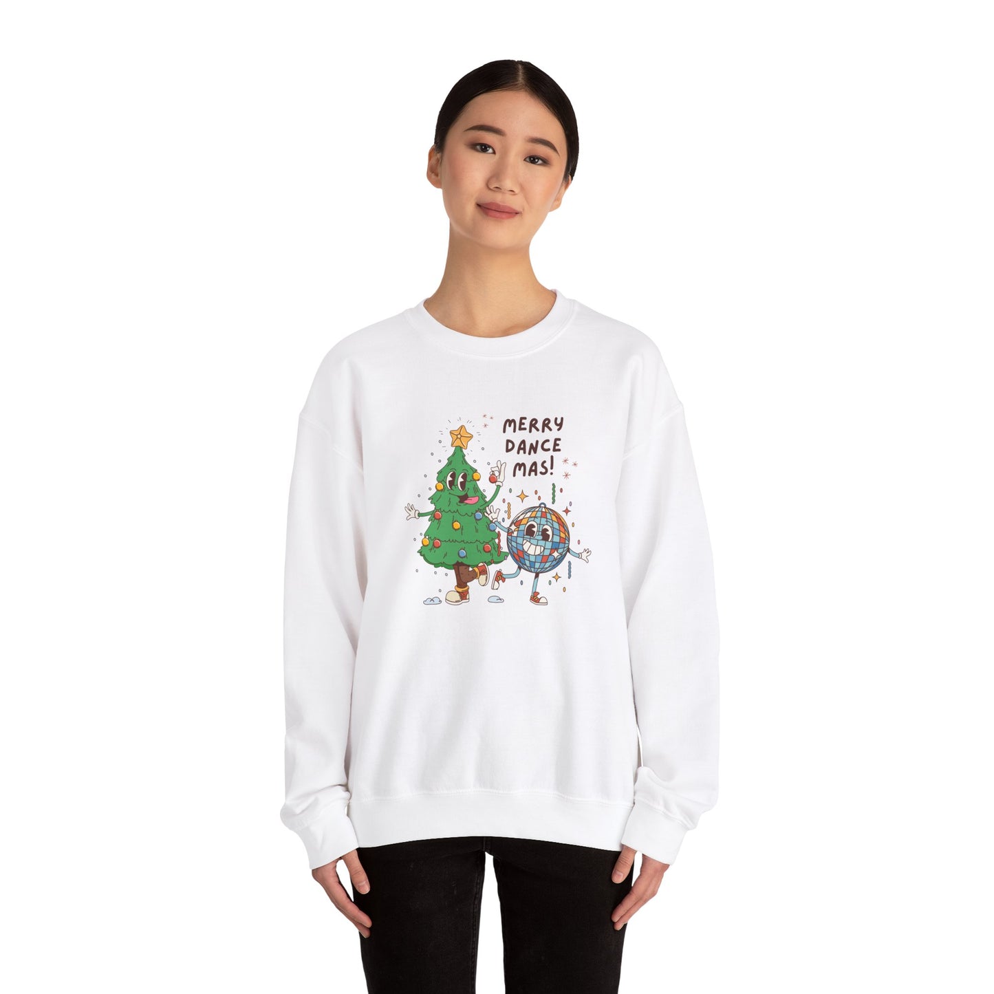 Unisex Heavy Blend Crewneck Sweatshirt Merry Dancemas 🎄🪩✨