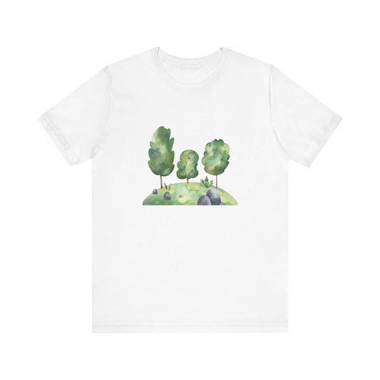 Unisex Jersey Short Sleeve Tee Wanderlust Tree Hugger Tee - Embrace Nature in Style