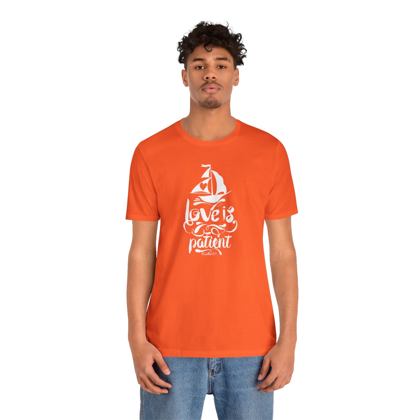 Love Is Patient Corinthians 13:4 Unisex Jersey Short Sleeve Tee