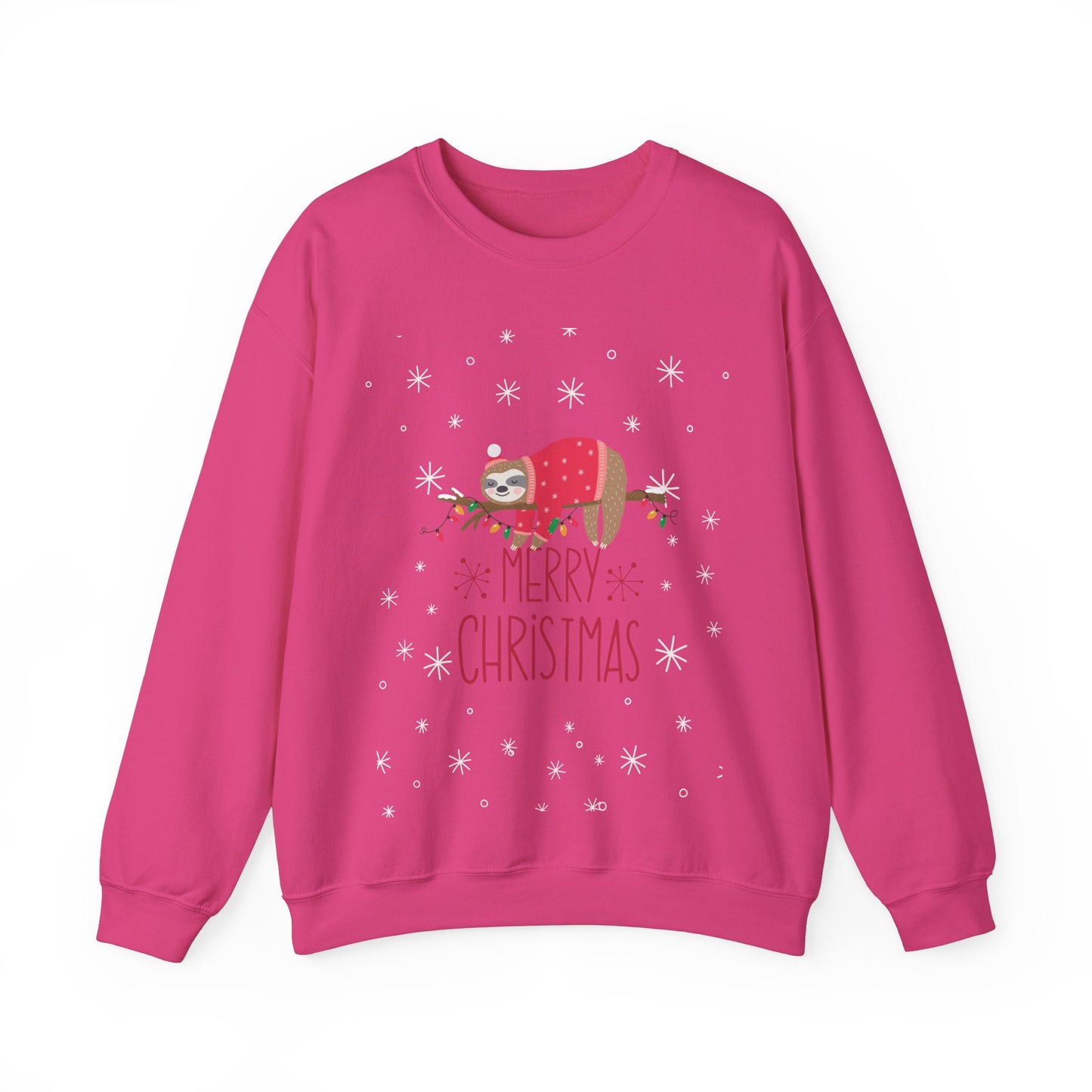 Merry Christmas Sloth 🎄🦥✨ Unisex Heavy Blend Crewneck Sweatshirt