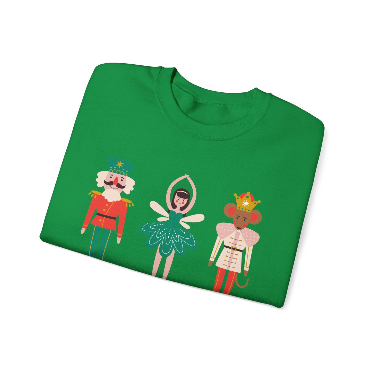 Unisex Heavy Blend Crewneck Sweatshirt Happy Holidays Nutcracker 🎄✨