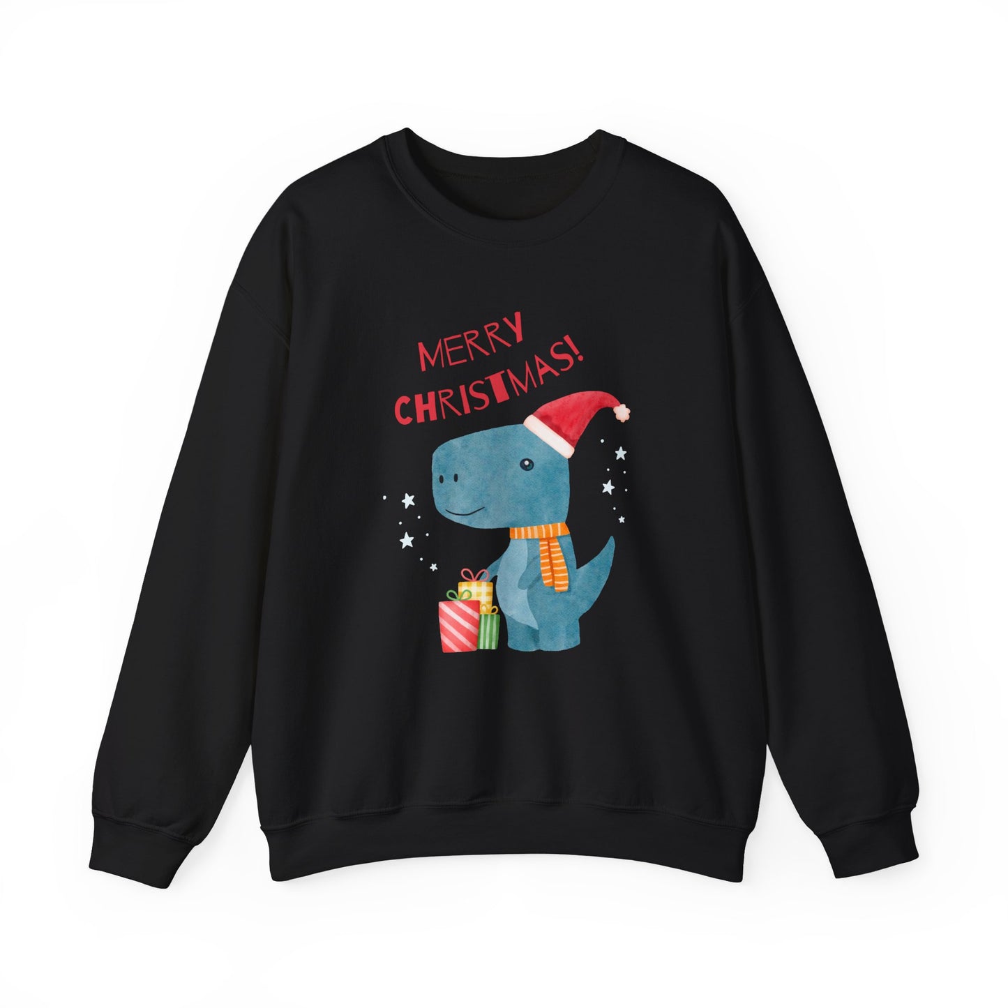 Merry Christmas Dino 🎄🦖🎁 Unisex Heavy Blend Crewneck Sweatshirt
