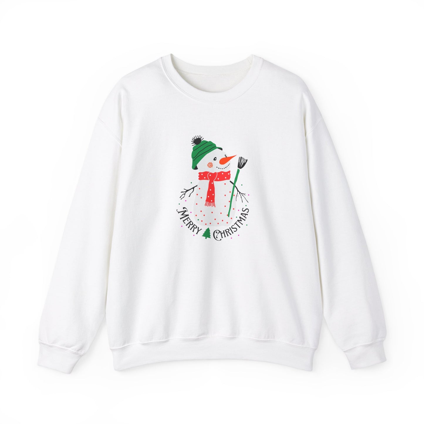 Unisex Heavy Blend Crewneck Sweatshirt Merry Christmas Snowman ⛄🎄✨