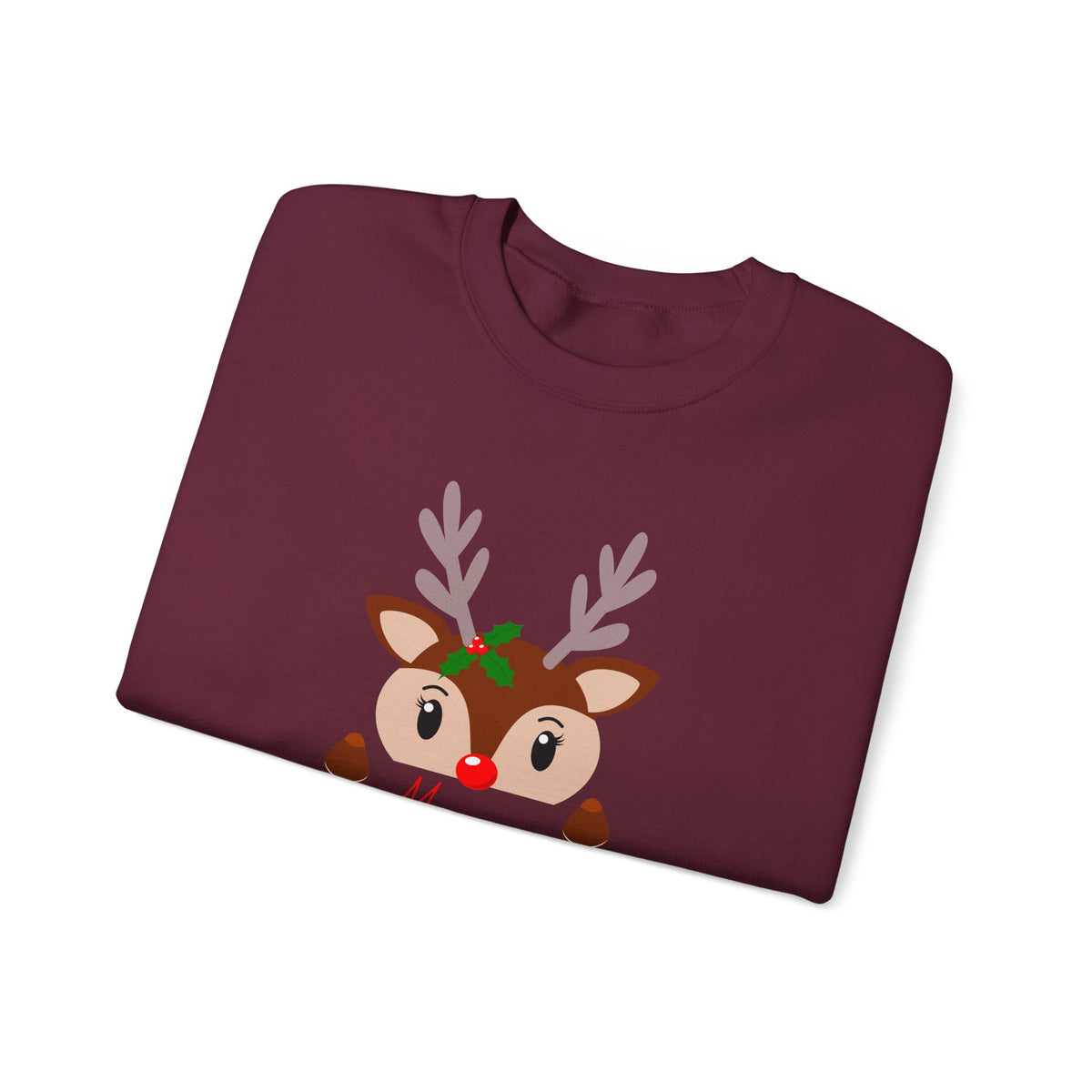 Unisex Heavy Blend Crewneck Sweatshirt Adorable Baby Deer Merry Christmas 🎄🦌✨