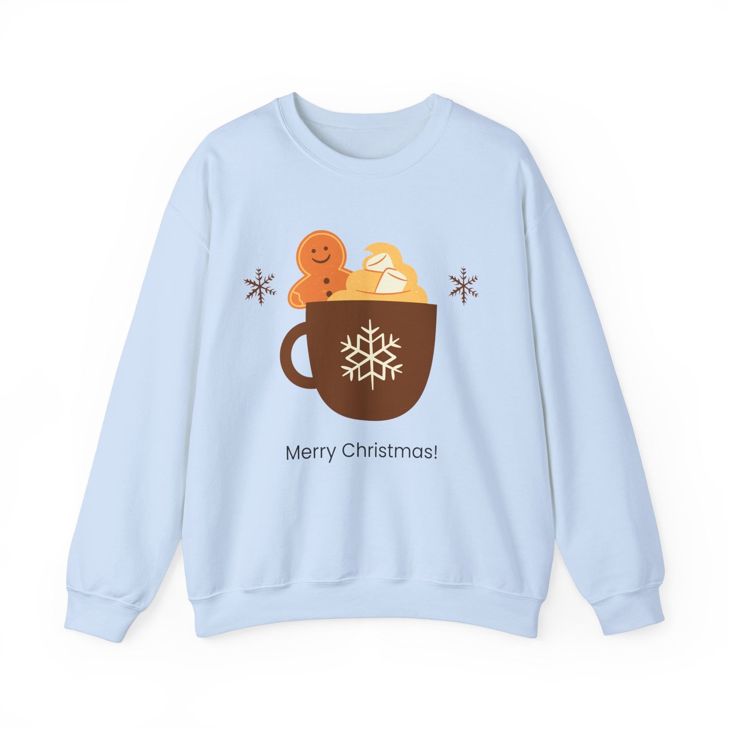 Unisex Heavy Blend Crewneck Sweatshirt Merry Christmas Gingerbread Man ☕🎄🍪