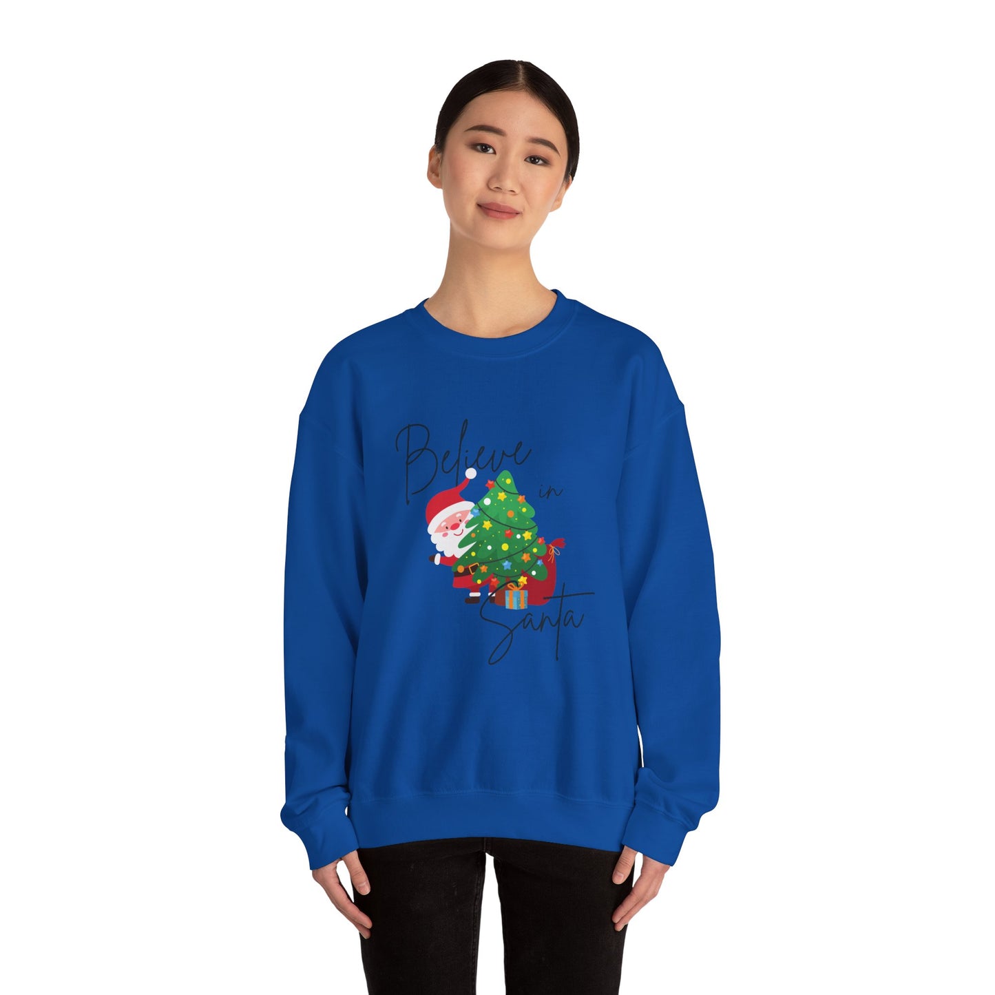 Unisex Heavy Blend Crewneck Sweatshirt Believe In Santa 🎅🎄✨