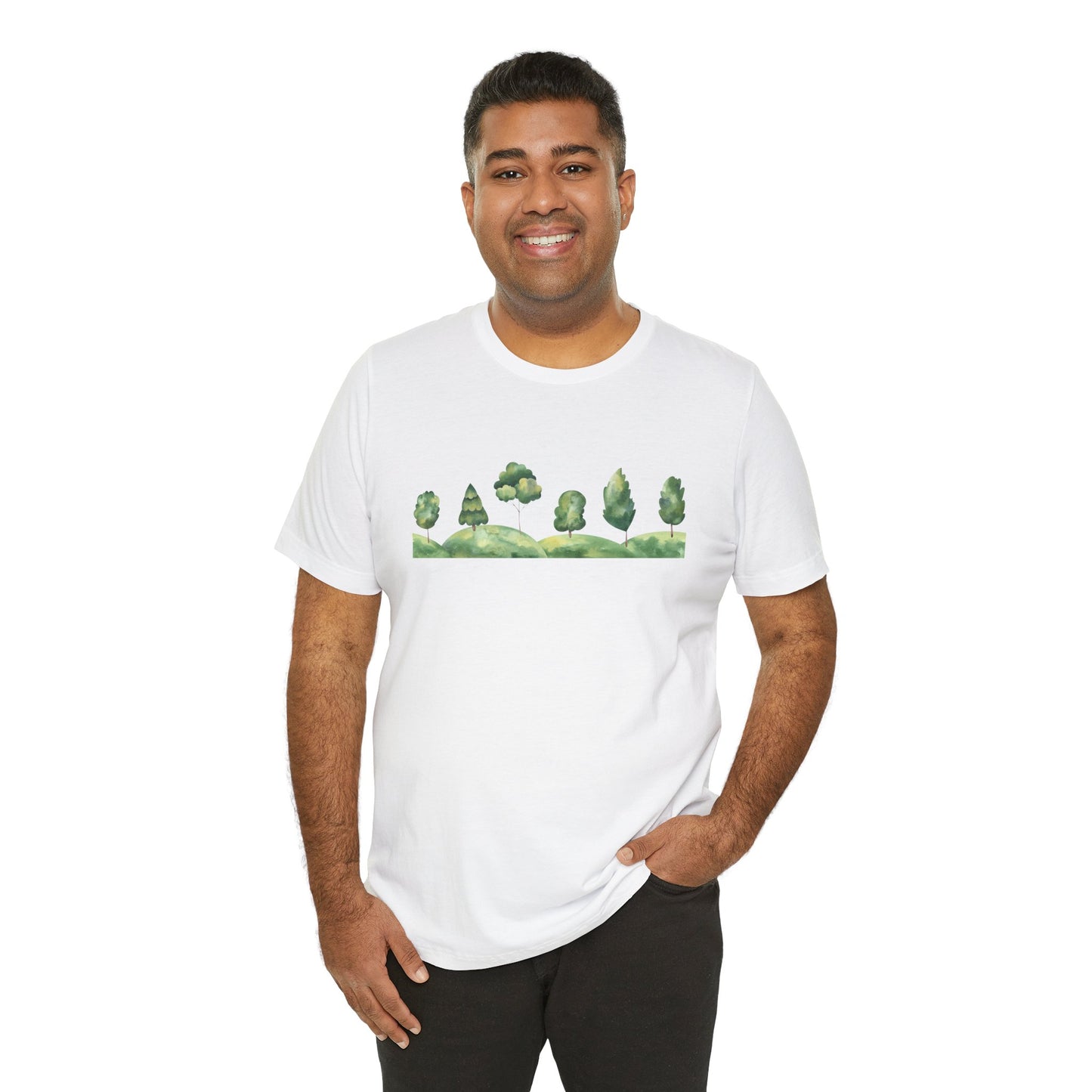 Tree-mendous Green Hills Nature Unisex Jersey Short Sleeve Tee