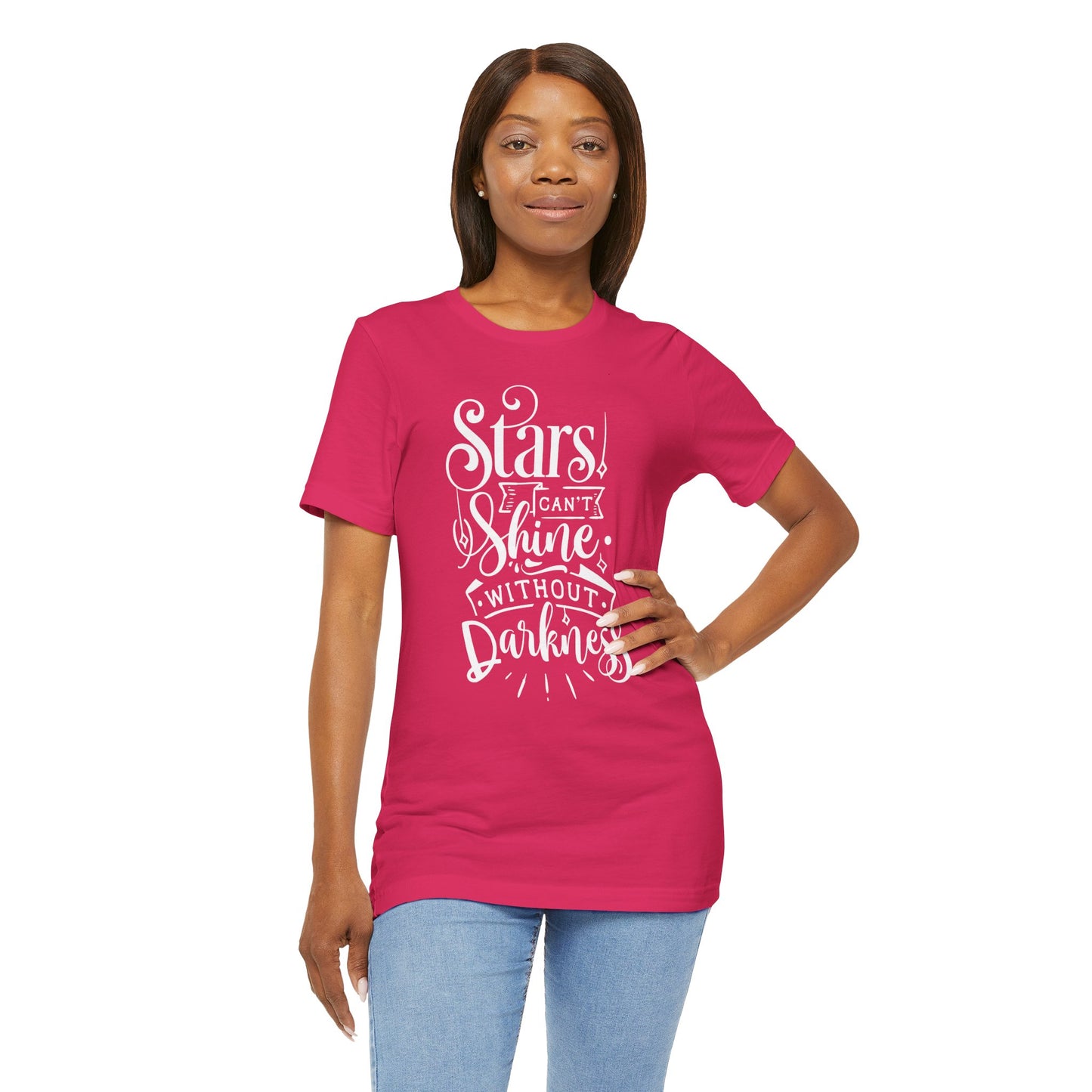 Stars Can't Shine Without Darkness Unisex Jersey Short Sleeve Tee