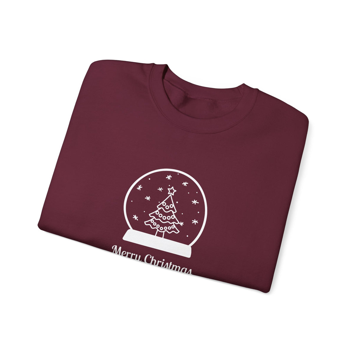 Snow Globe with Merry Christmas 🎄❄️✨ Unisex Heavy Blend Crewneck Sweatshirt