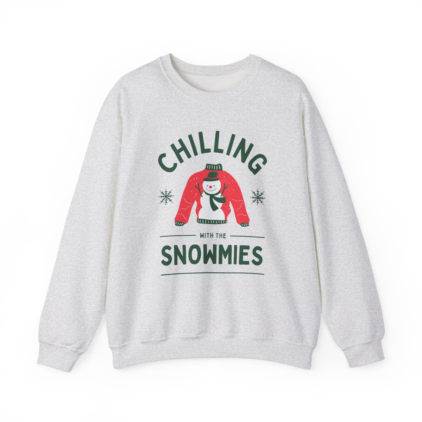 Unisex Heavy Blend Crewneck Sweatshirt Chilling With The Snowmies ☃️❄️✨