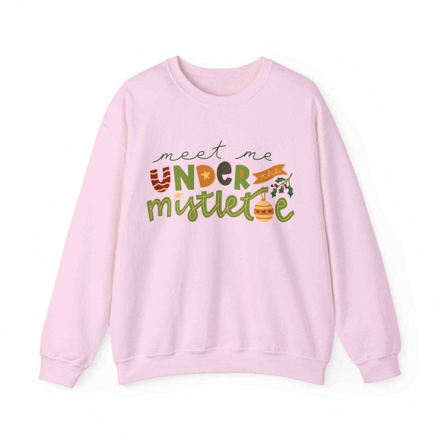 Unisex Heavy Blend Crewneck Sweatshirt Meet Me Under The Mistletoe 🎄💋✨