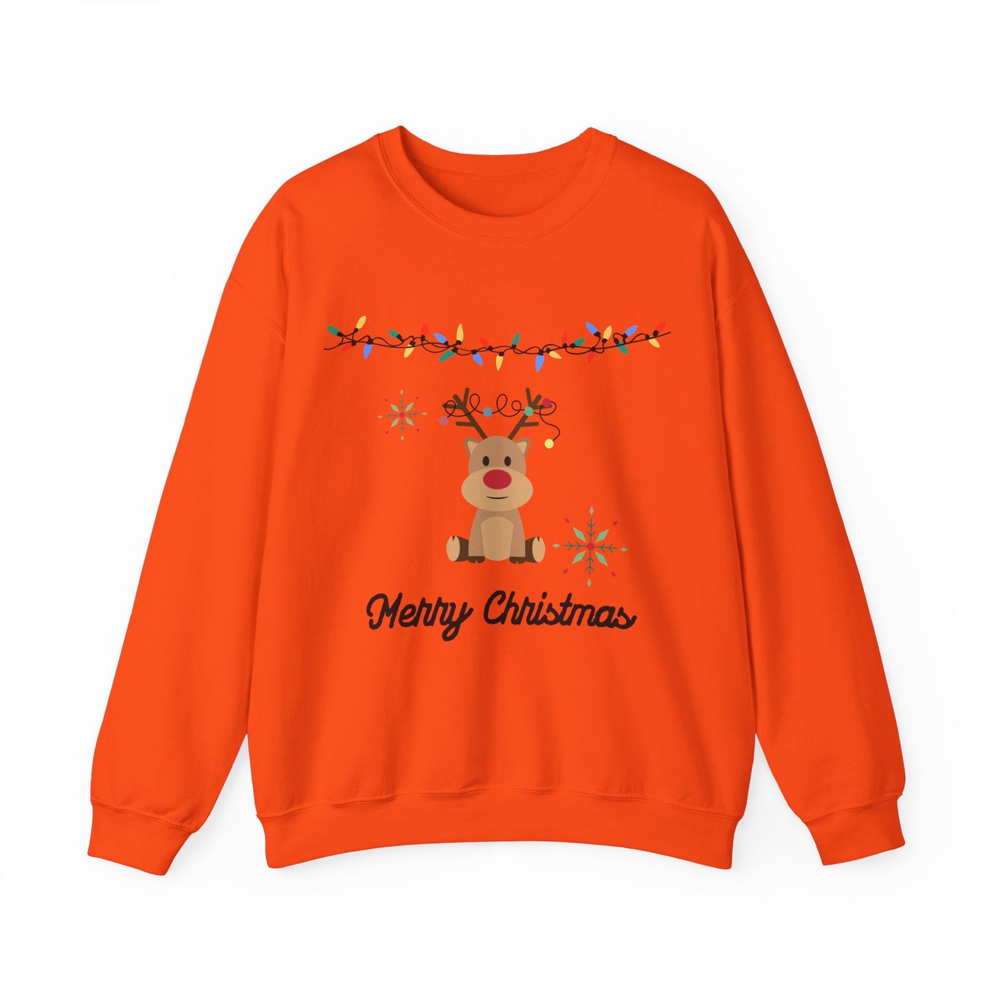 Unisex Heavy Blend Crewneck Sweatshirt Merry Christmas Reindeer 🎄🦌✨