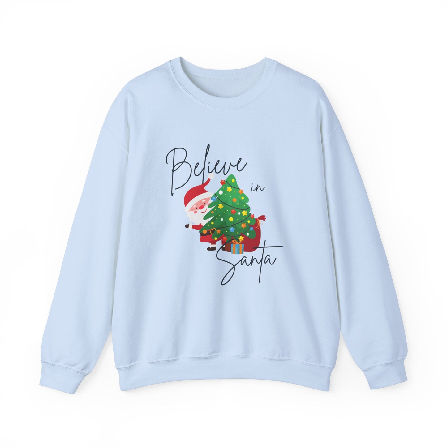 Unisex Heavy Blend Crewneck Sweatshirt Believe In Santa 🎅🎄✨