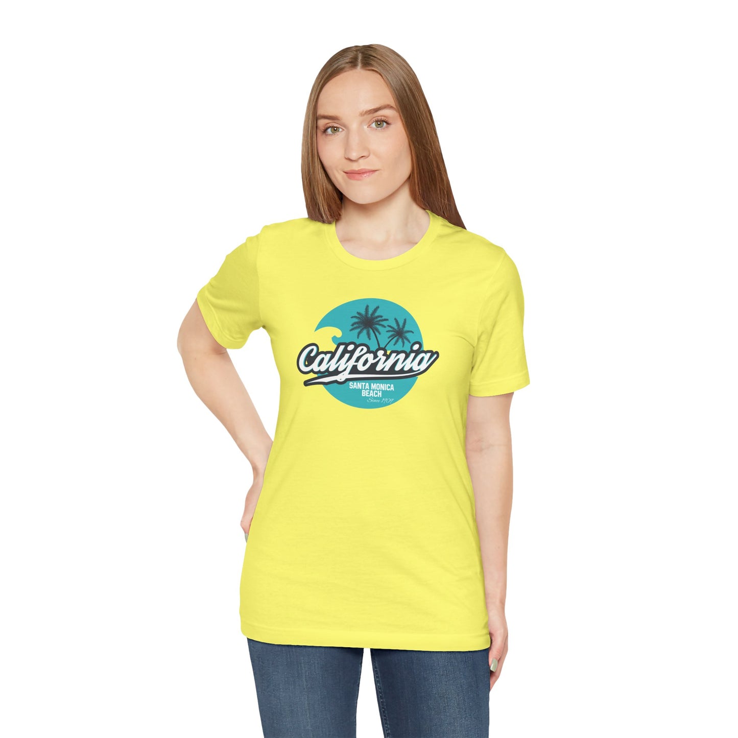 California Santa Monica Beach Unisex Jersey Short Sleeve Tee