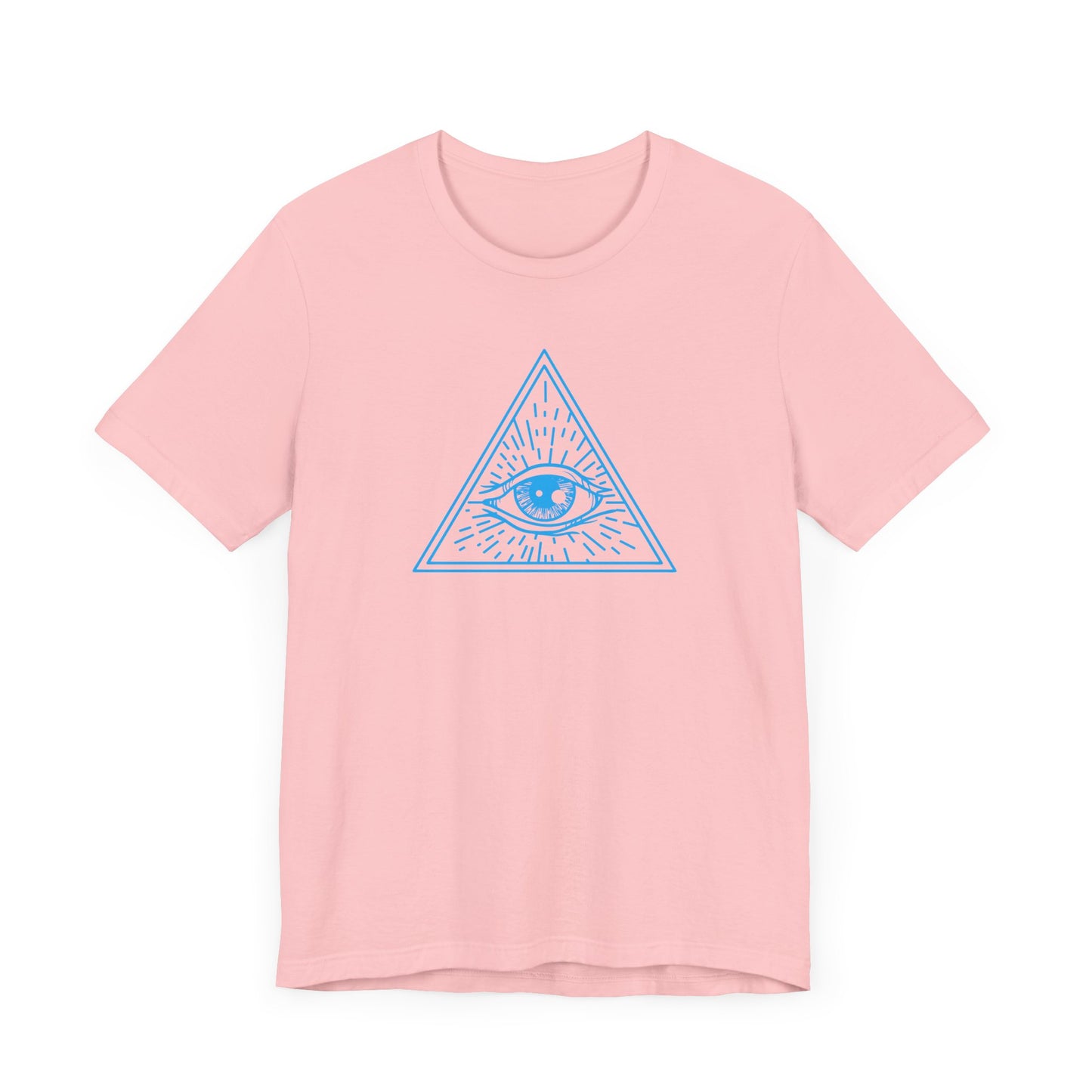 Unisex Jersey Short Sleeve Tee "Eye of Providence" All Seeing Eye Blue Print