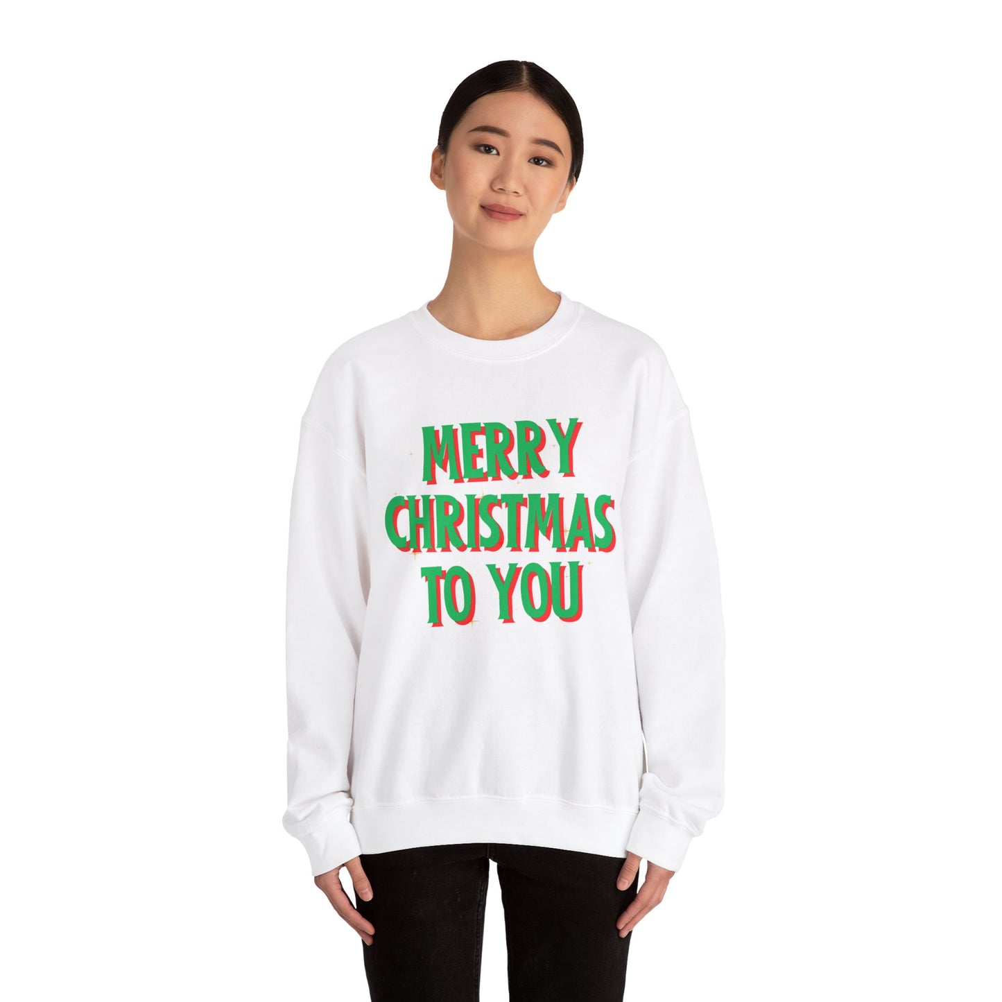 Unisex Heavy Blend Crewneck Sweatshirt Merry Christmas To You 🎄✨