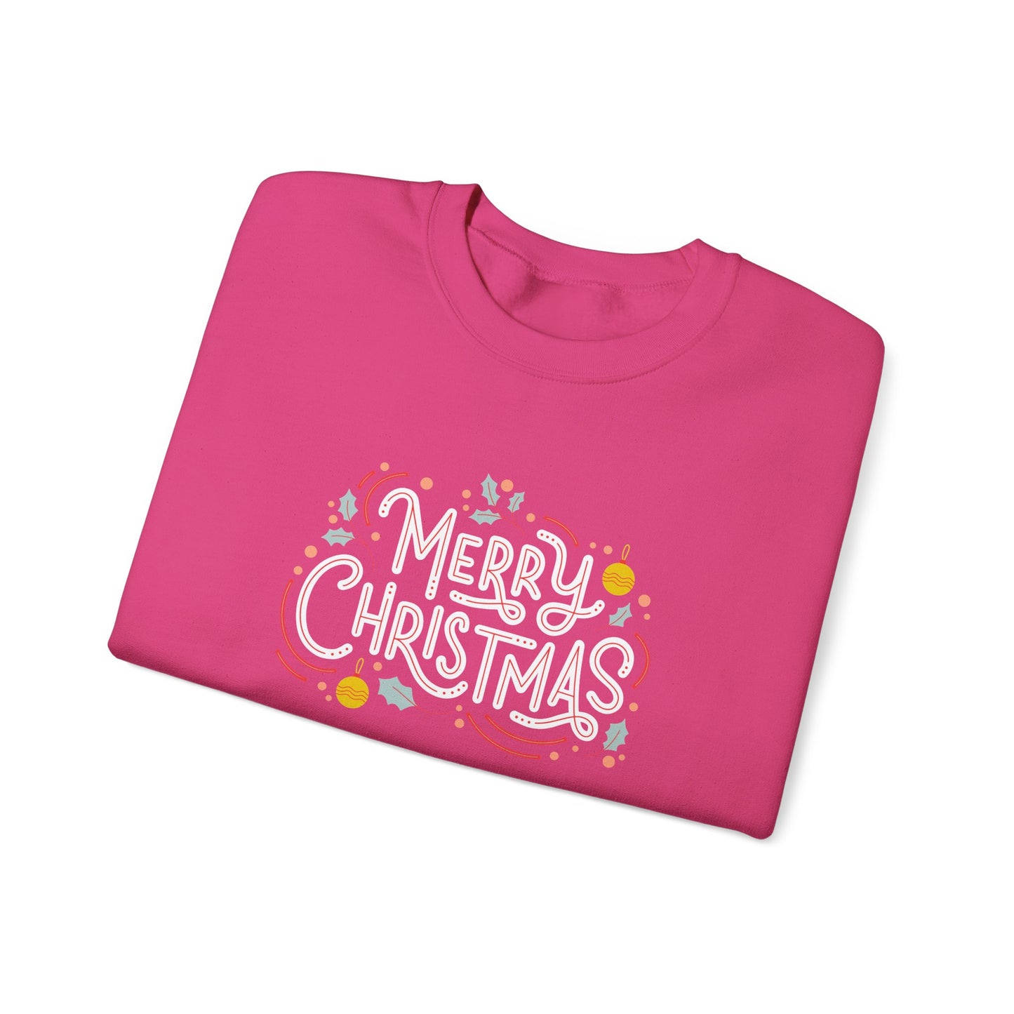 Unisex Heavy Blend Crewneck Sweatshirt Beautiful Merry Christmas Design 🎄✨