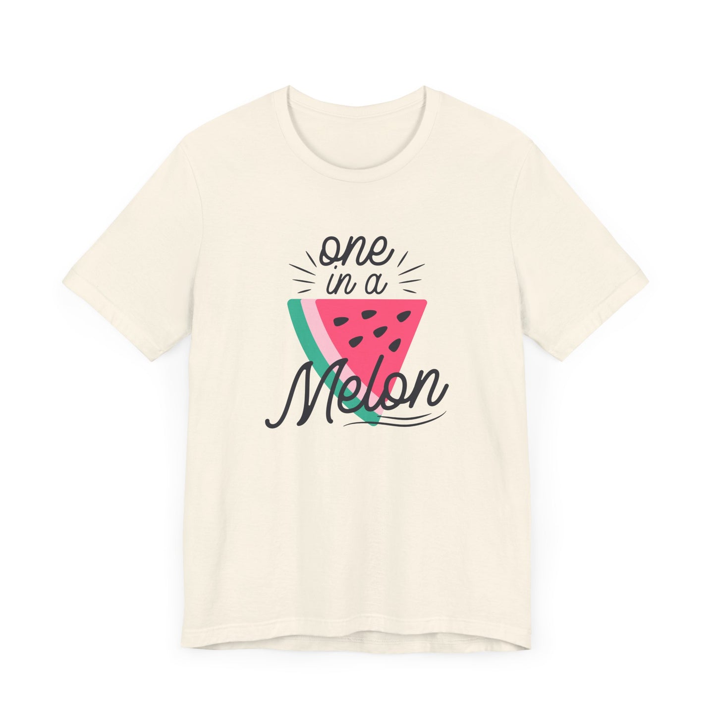 Unisex Jersey Short Sleeve Tee Soft Cotton "One In A Melon" Watermelon Print