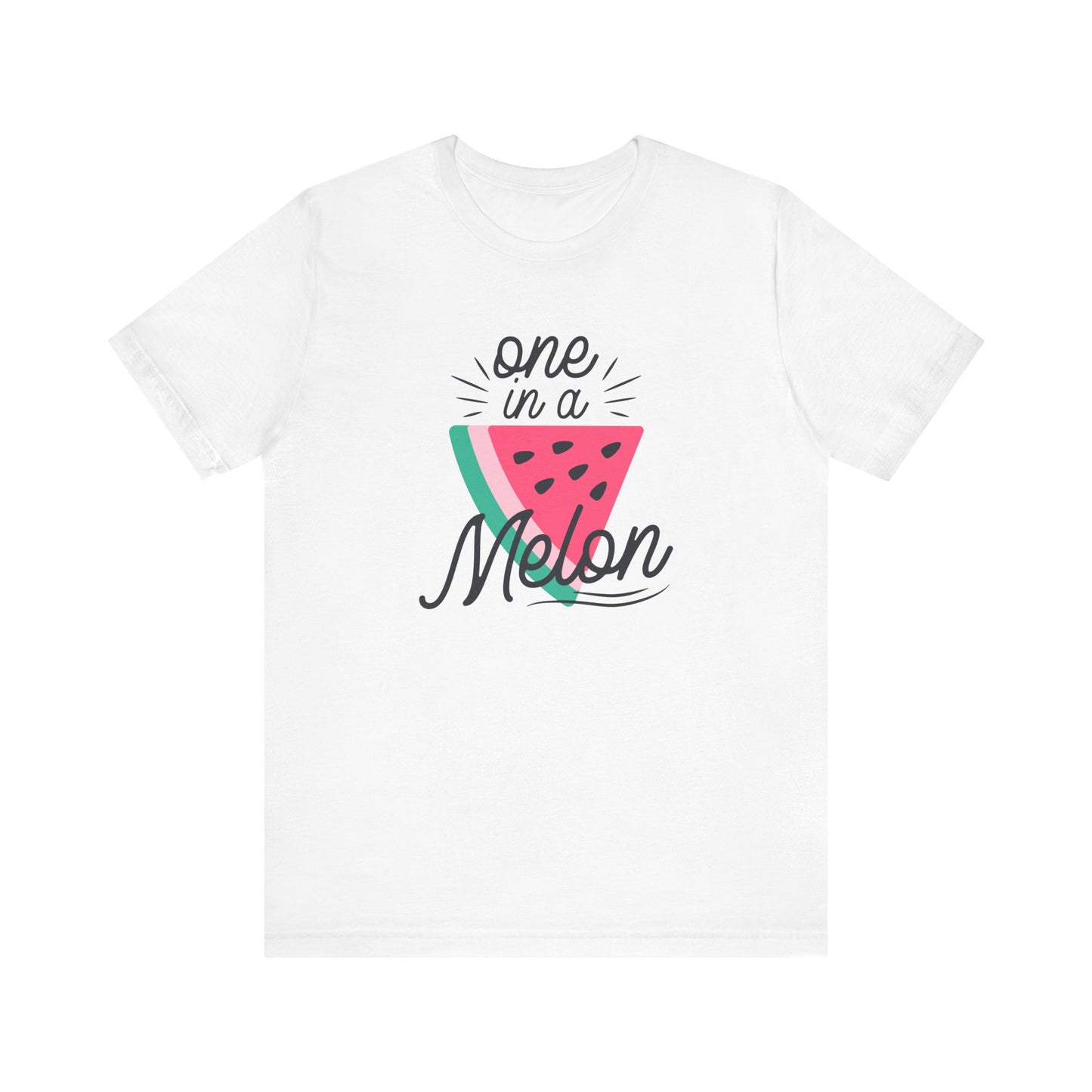 Unisex Jersey Short Sleeve Tee Soft Cotton "One In A Melon" Watermelon Print