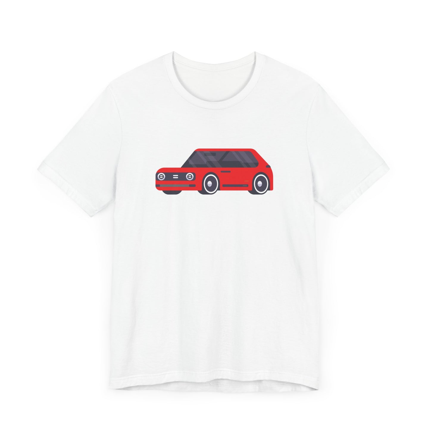 Unisex Jersey Short Sleeve Tee Adorable Car T-shirt Red Car