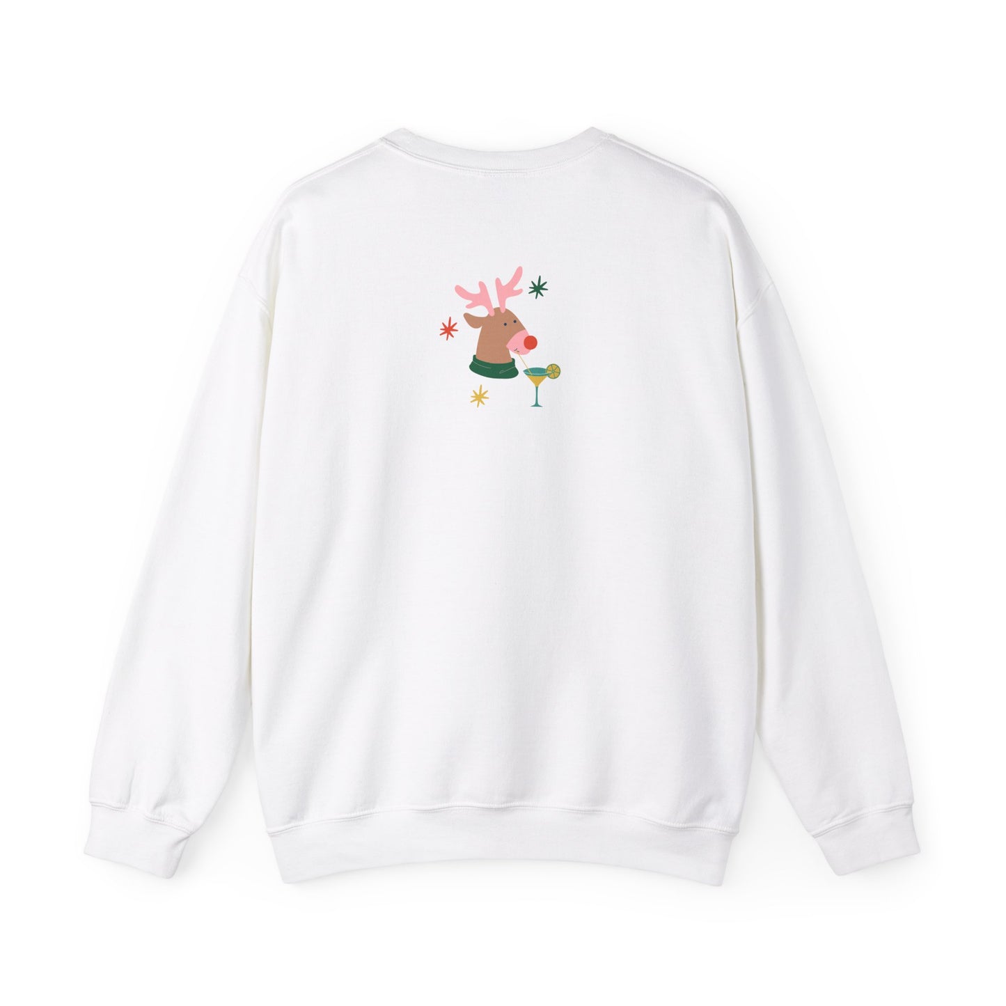 Unisex Heavy Blend Crewneck Sweatshirt Dasher Dancer Prancer Vixen Prosecco Vodka Tequila Blitzen 🍹🦌✨