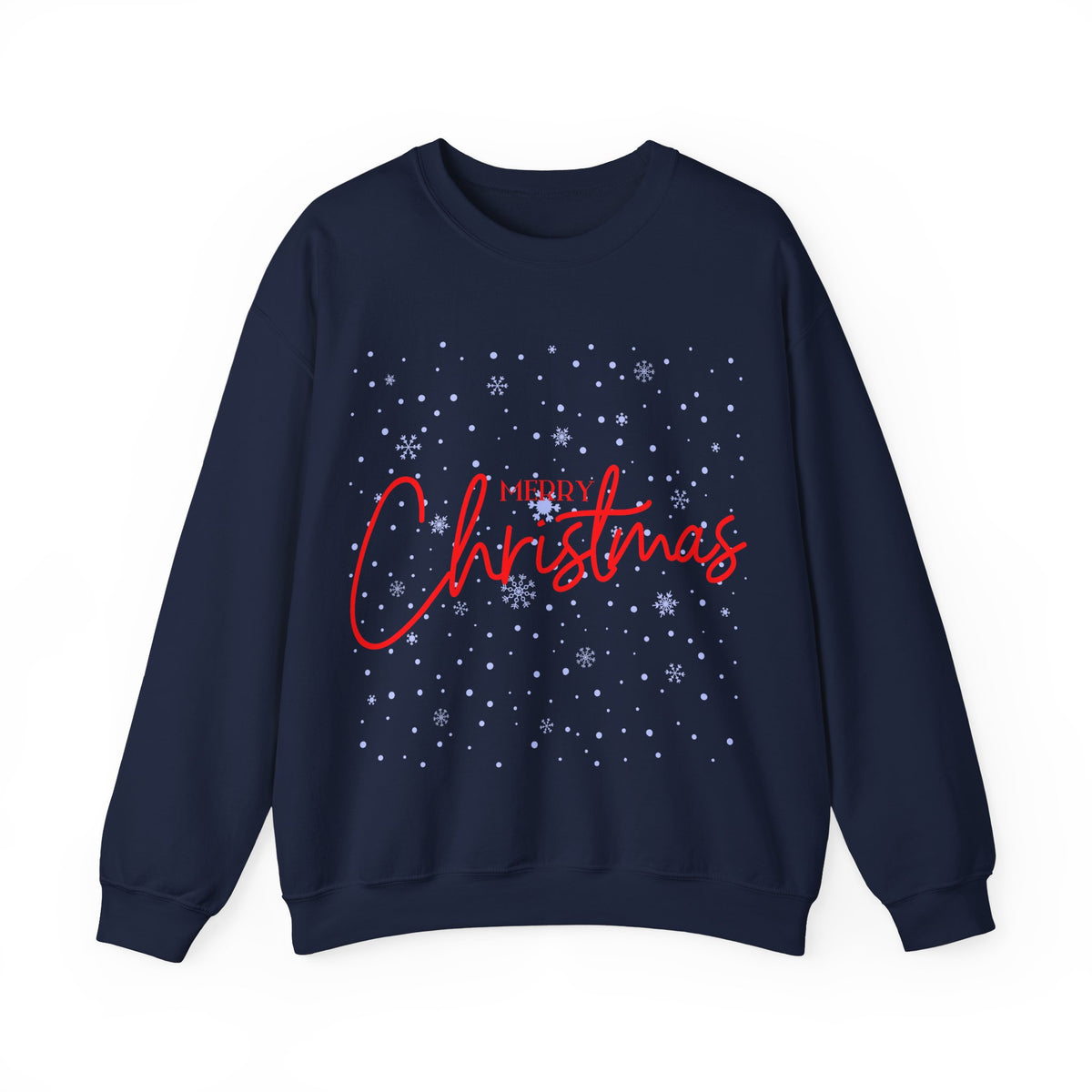 Merry Christmas Snowflakes ❄️🎄✨ Unisex Heavy Blend Crewneck Sweatshirt