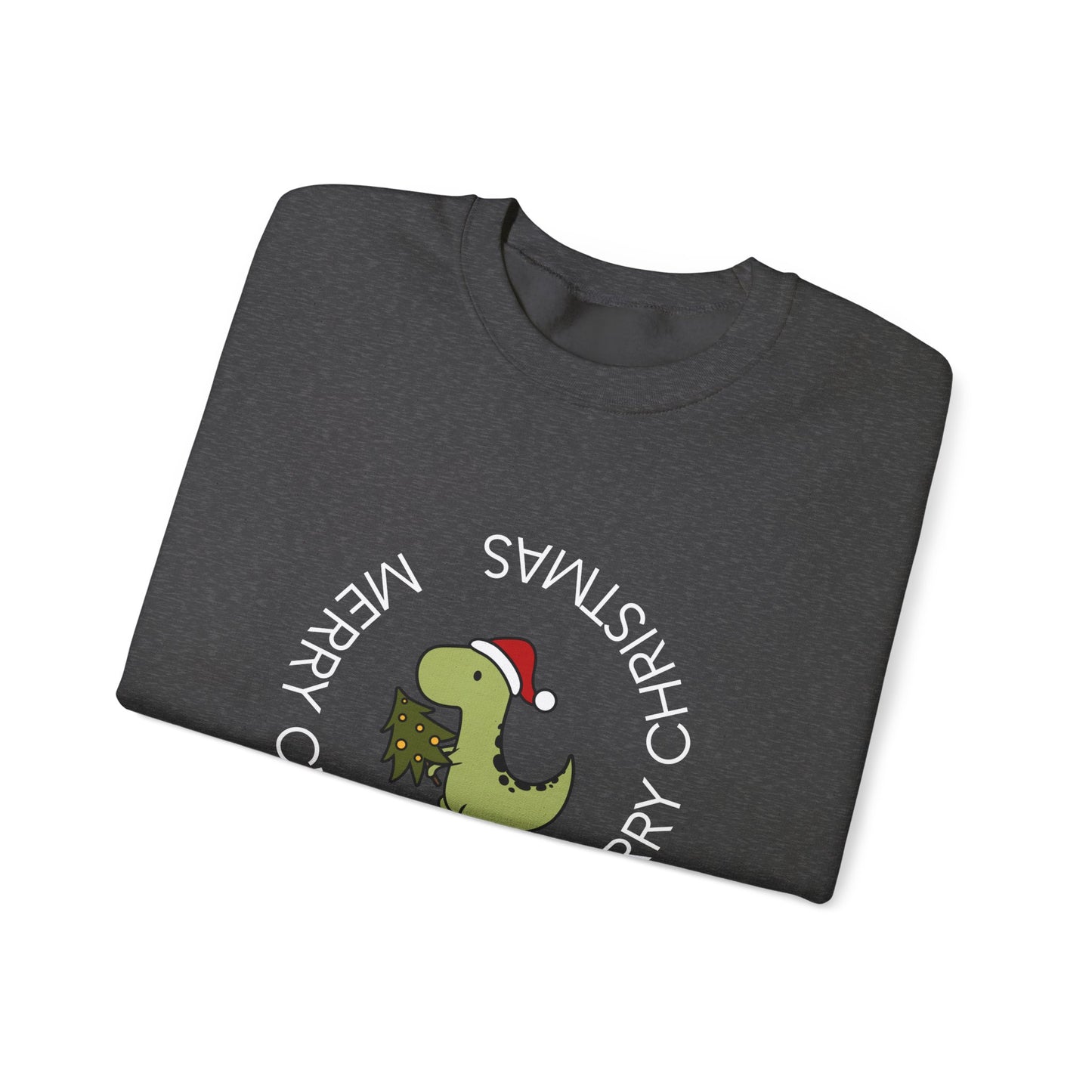 Dino-Merry Christmas 🎄🦖🎅 Unisex Heavy Blend Crewneck Sweatshirt