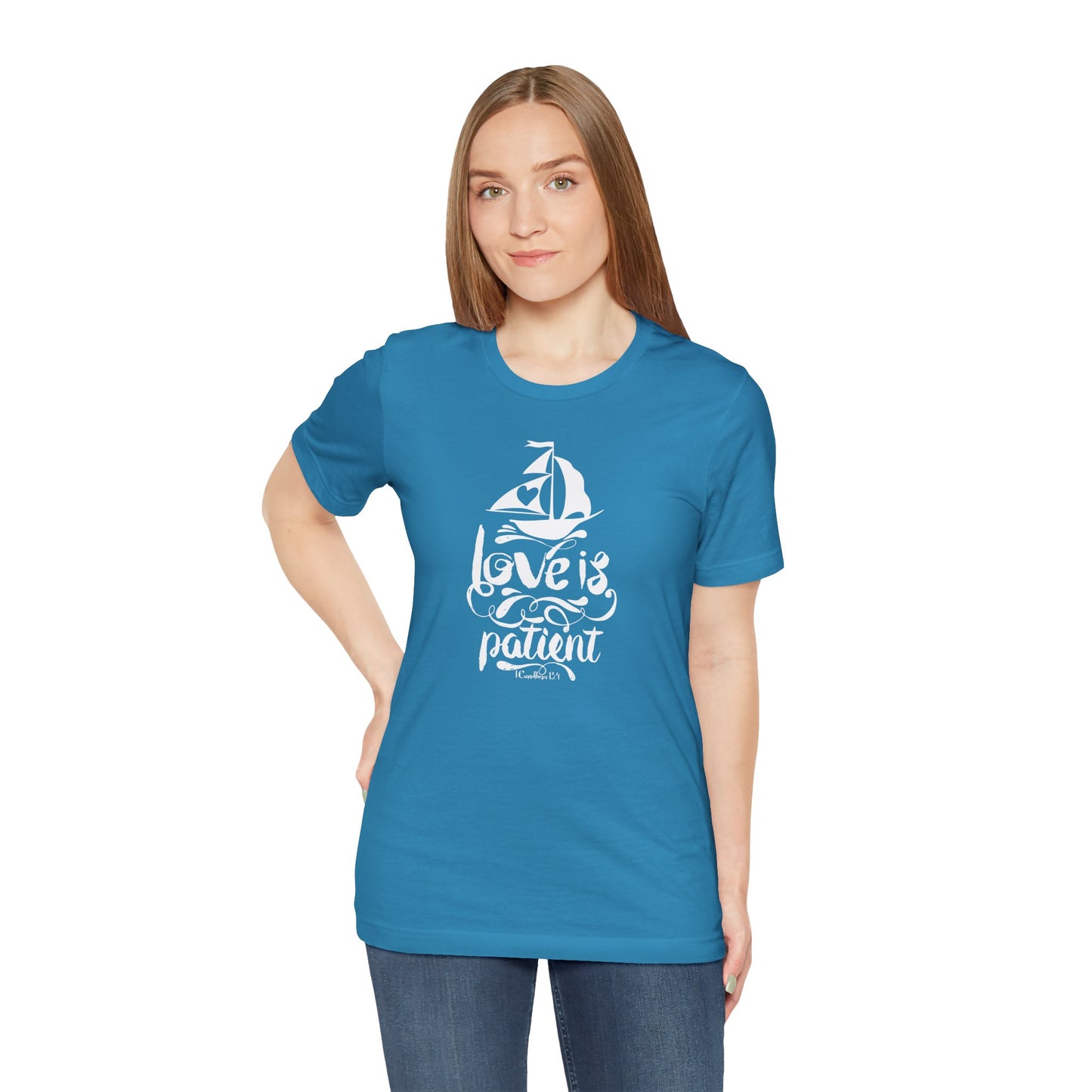 Love Is Patient Corinthians 13:4 Unisex Jersey Short Sleeve Tee
