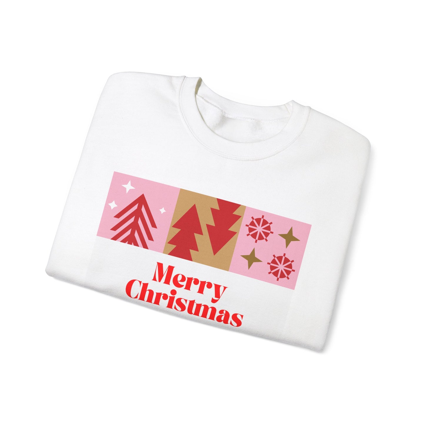 Unisex Heavy Blend Crewneck Sweatshirt Pink Christmas Montage 🎄💖✨