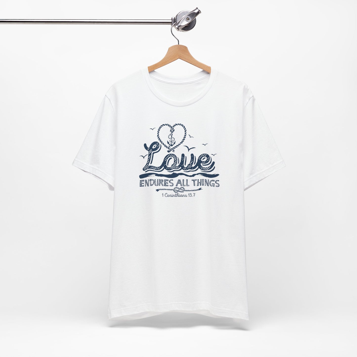 Love Endures All Things Corinthians 13:7 Unisex Jersey Short Sleeve Tee