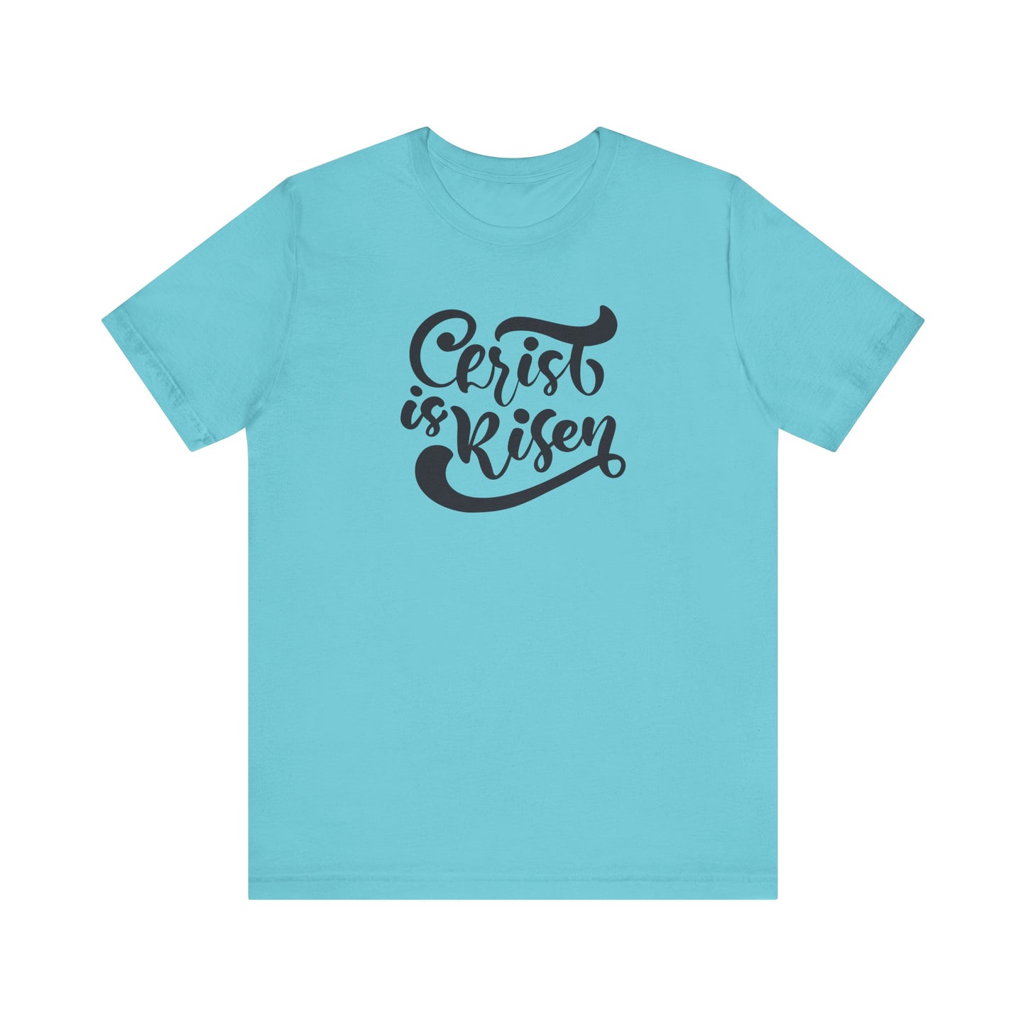 Christ is Risen Black Print Unisex Jersey Short Sleeve Tee