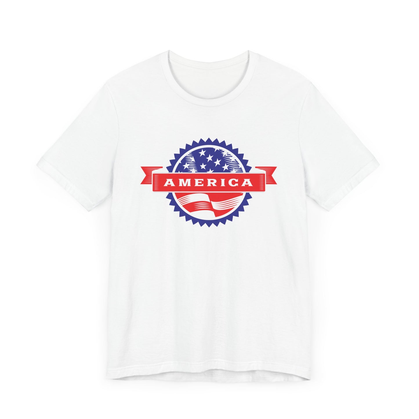 Unisex Jersey Short Sleeve Tee America Shield Star Spangled Banner