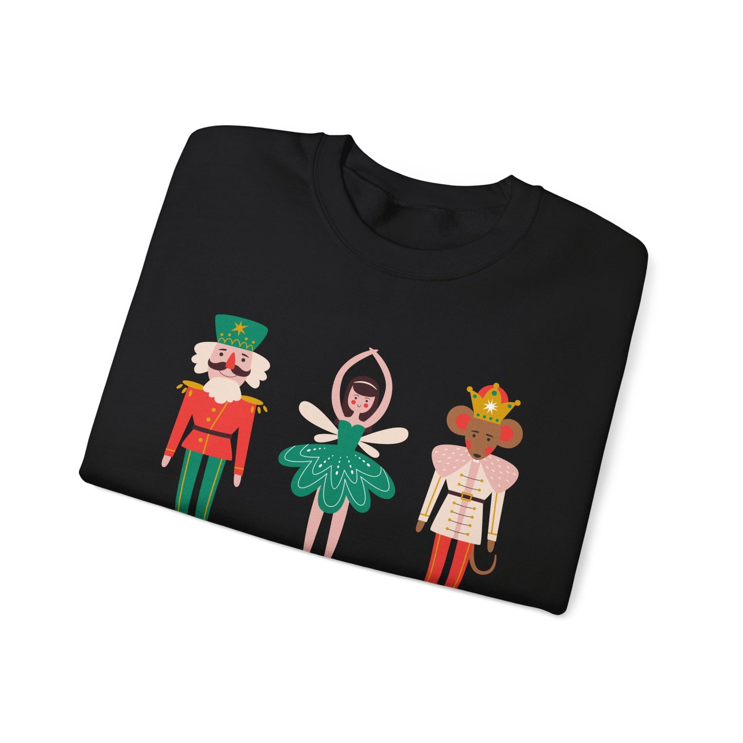 Unisex Heavy Blend Crewneck Sweatshirt Happy Holidays Nutcracker 🎄✨