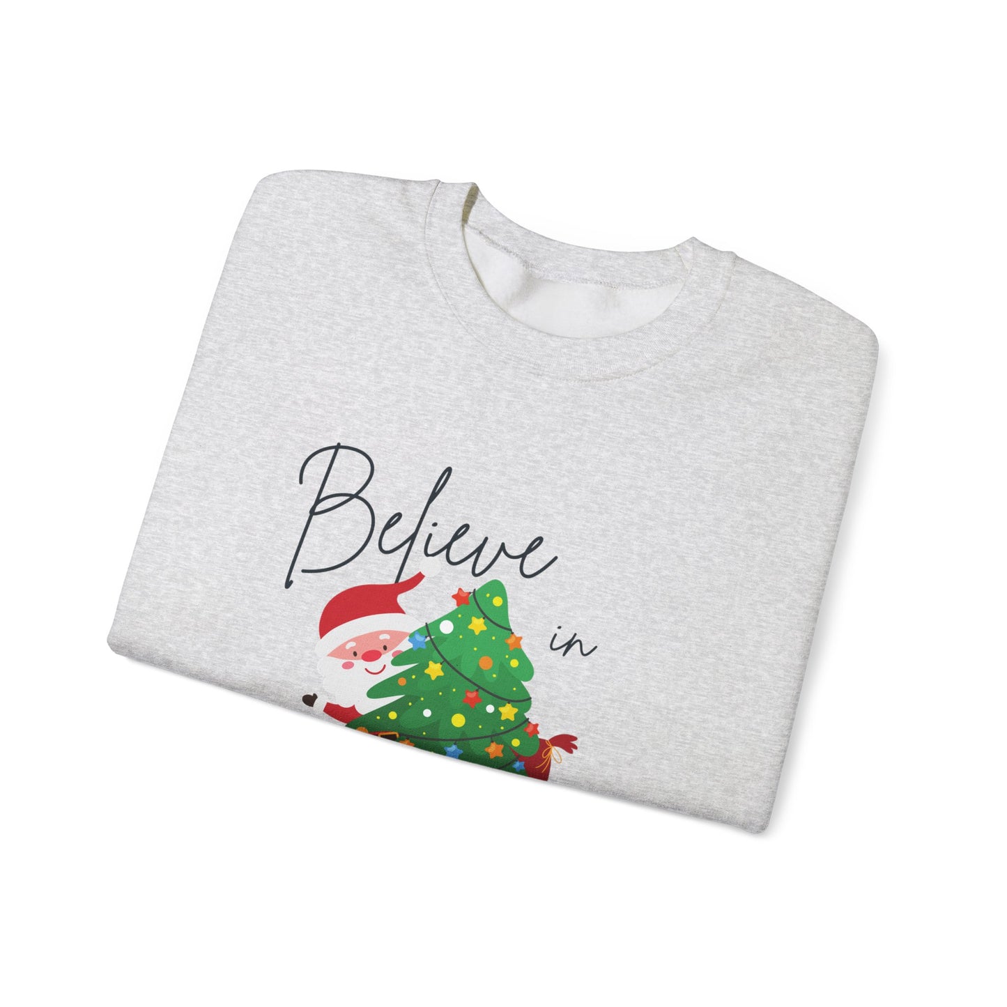 Unisex Heavy Blend Crewneck Sweatshirt Believe In Santa 🎅🎄✨