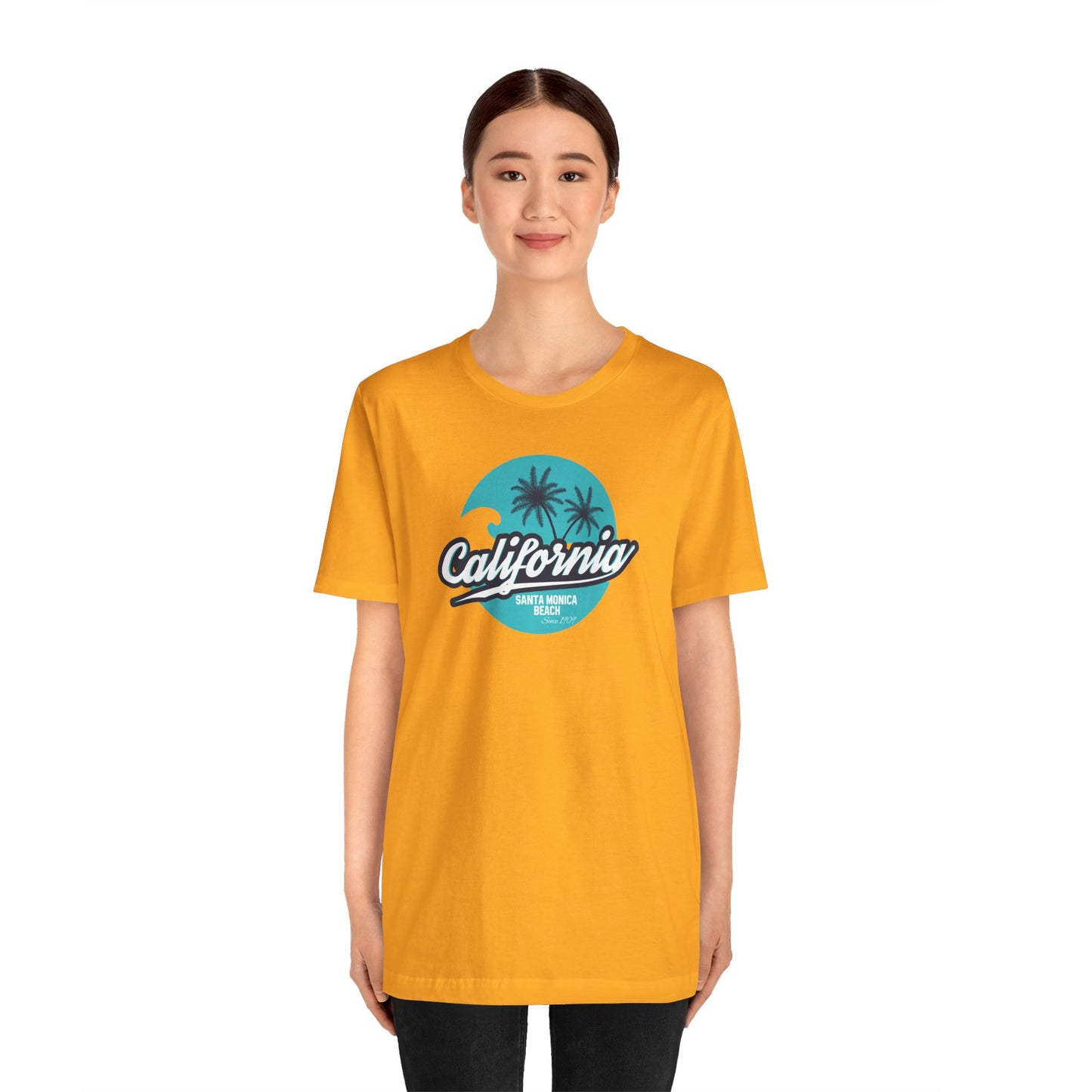 California Santa Monica Beach Unisex Jersey Short Sleeve Tee