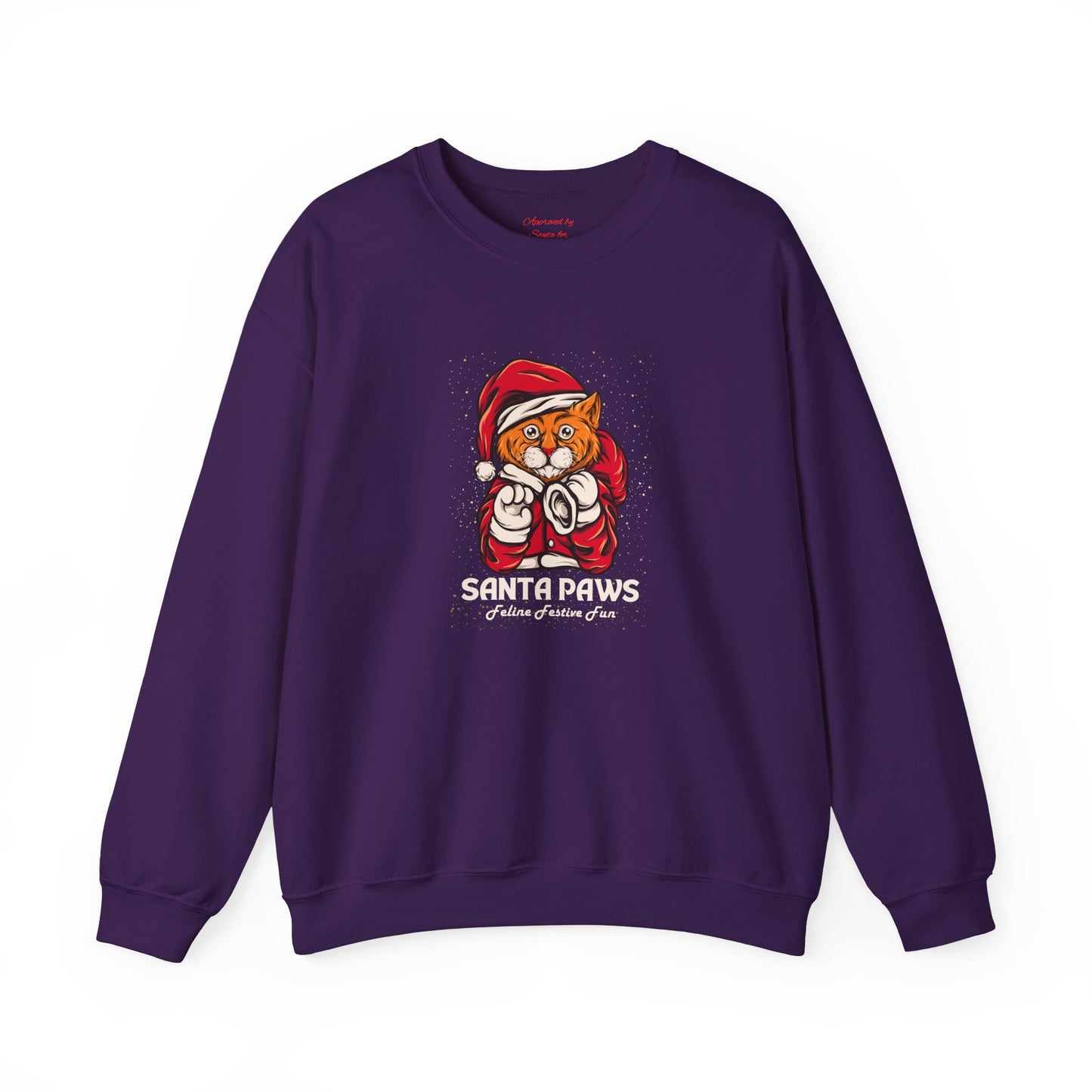 Unisex Heavy Blend Crewneck Sweatshirt Santa Paws Feline Festive Fun 🎅🐾🎁