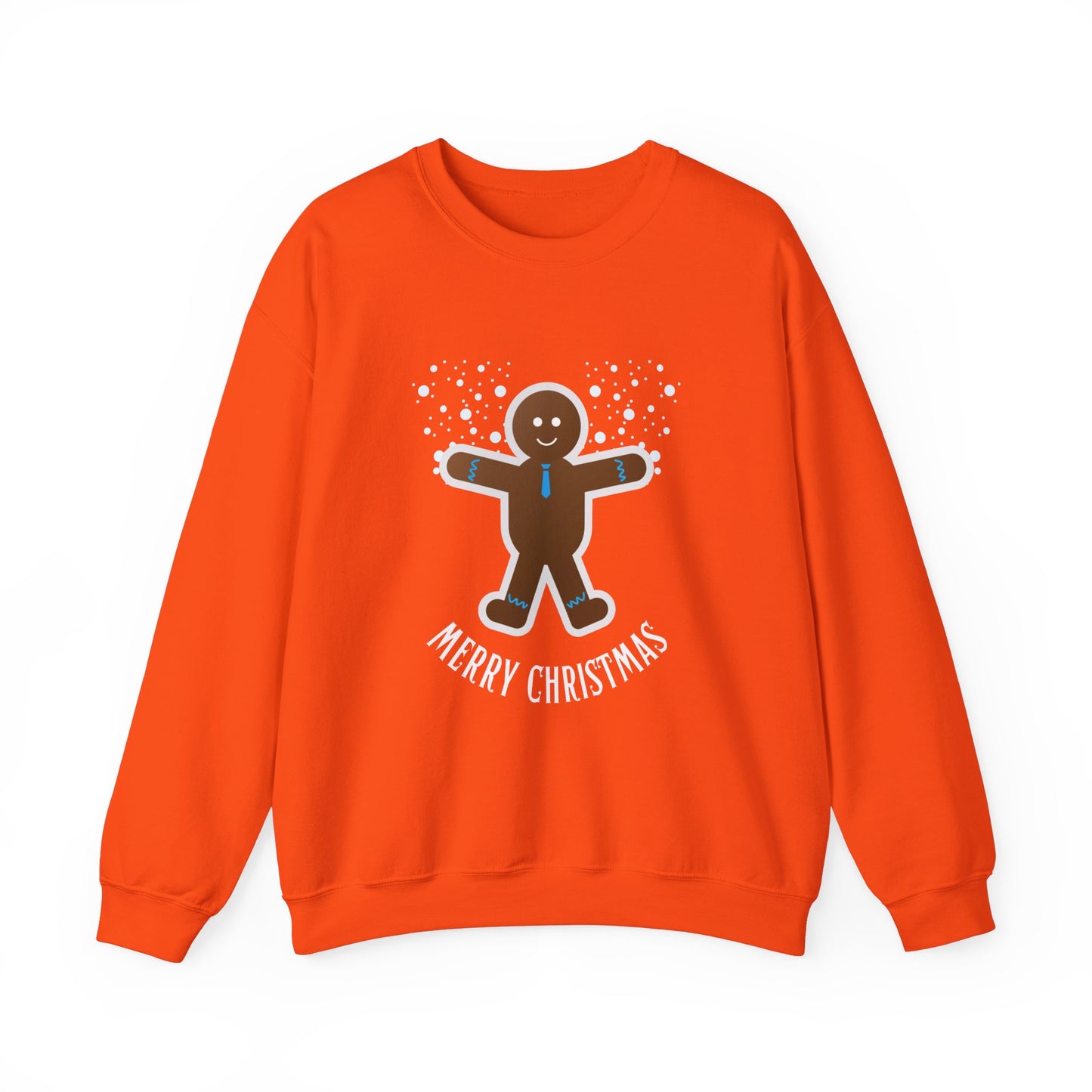 Unisex Heavy Blend Crewneck Sweatshirt Merry Christmas Happy Gingerbread Man 🎄🍪✨