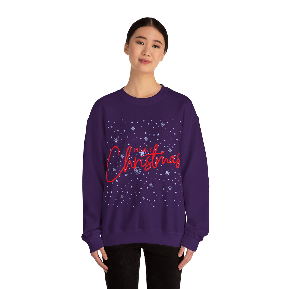 Merry Christmas Snowflakes ❄️🎄✨ Unisex Heavy Blend Crewneck Sweatshirt