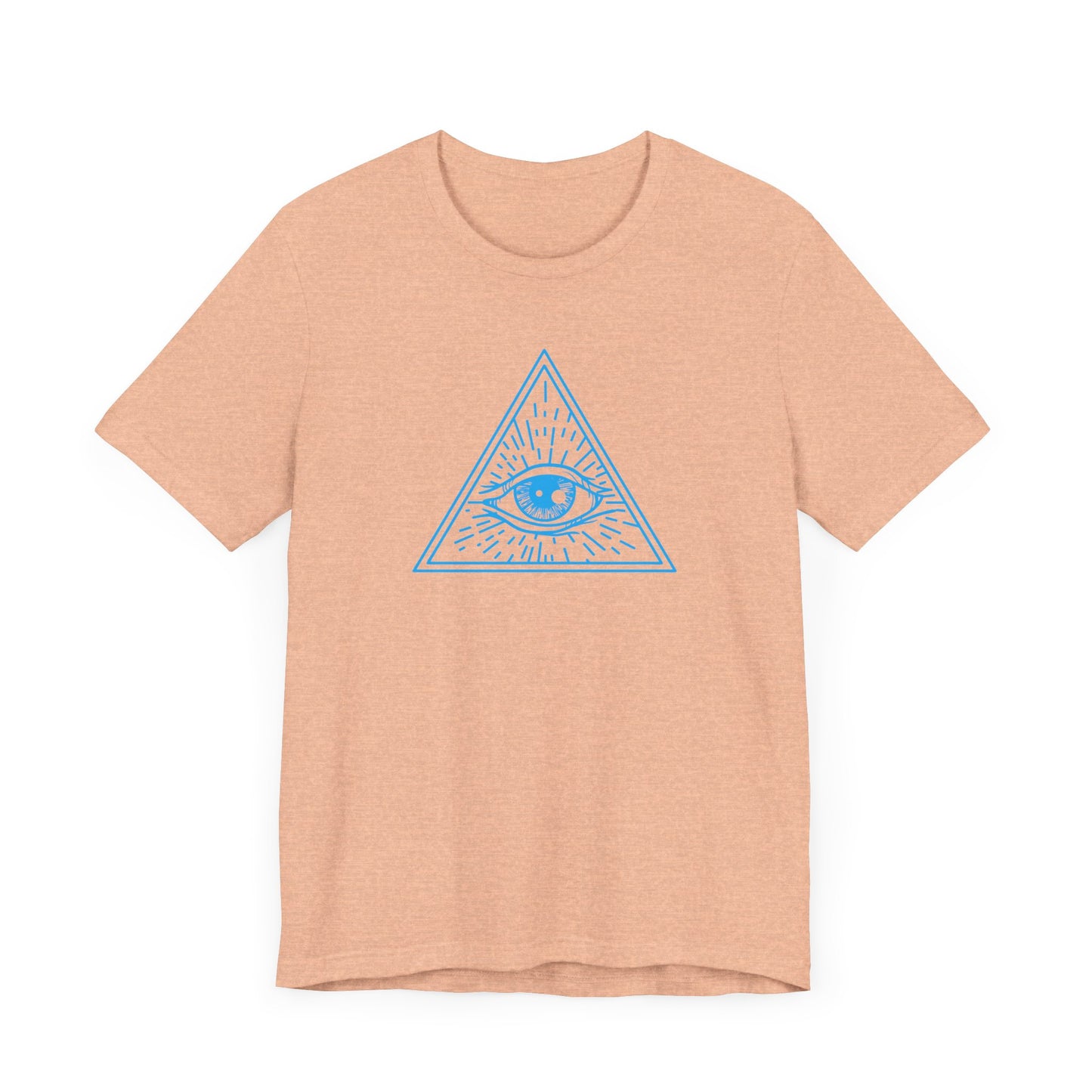 Unisex Jersey Short Sleeve Tee "Eye of Providence" All Seeing Eye Blue Print